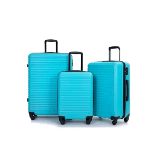 3 Piece ABS Lightweight Suitcase Luggage Sets with Two Hooks,TSA Lock