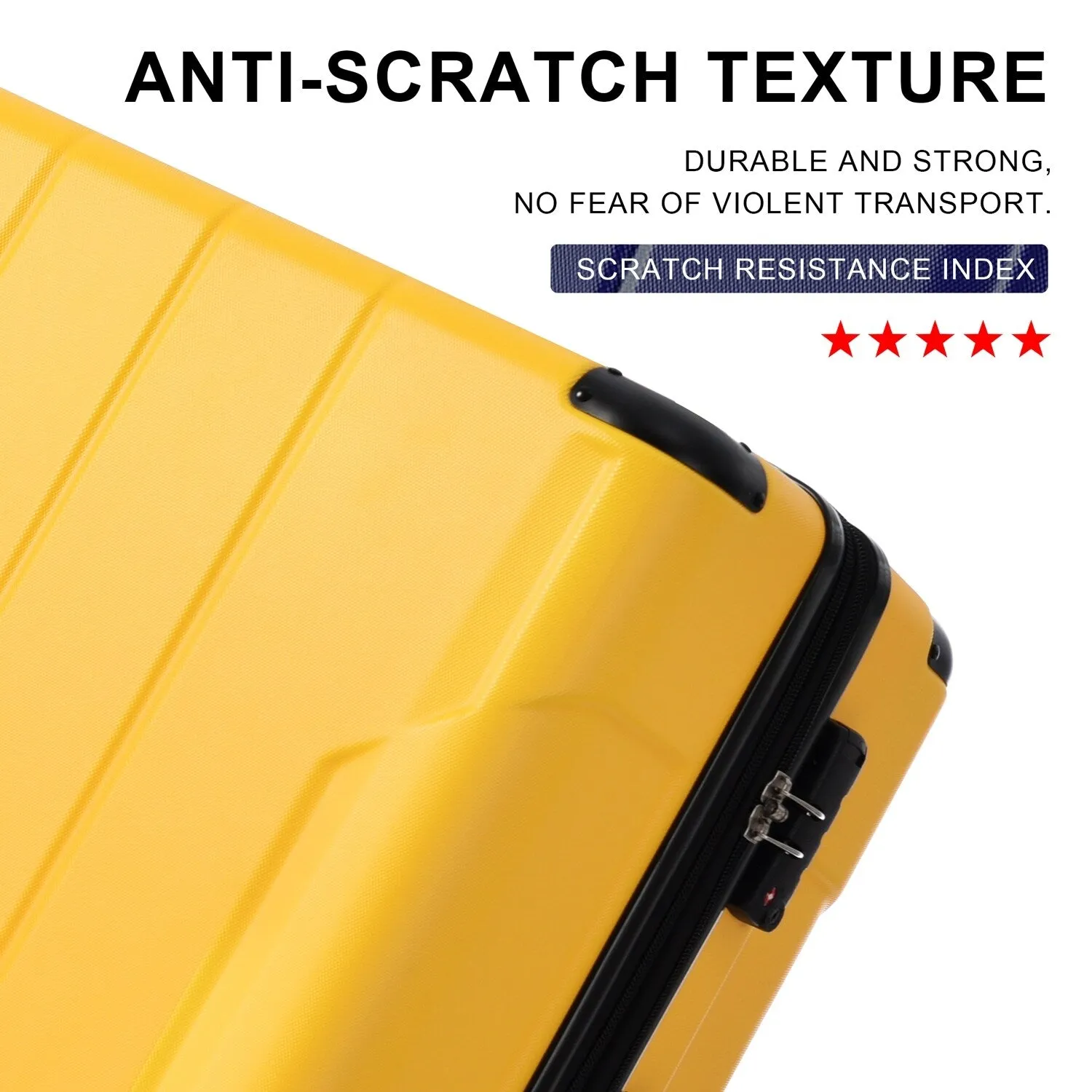 3 Piece Expandable Luggage Sets with 2 Spinner and TSA Lock (20/24/28)