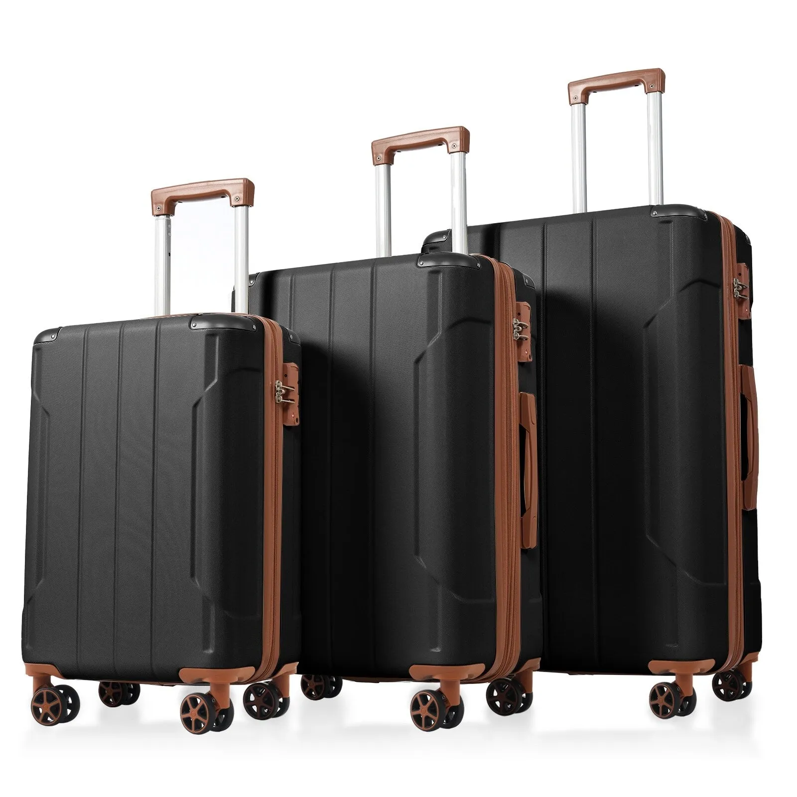 3 Piece Expandable Luggage Sets with 2 Spinner and TSA Lock (20/24/28)