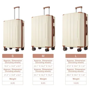 3 Piece Expandable Luggage Sets with 2 Spinner and TSA Lock (20/24/28)