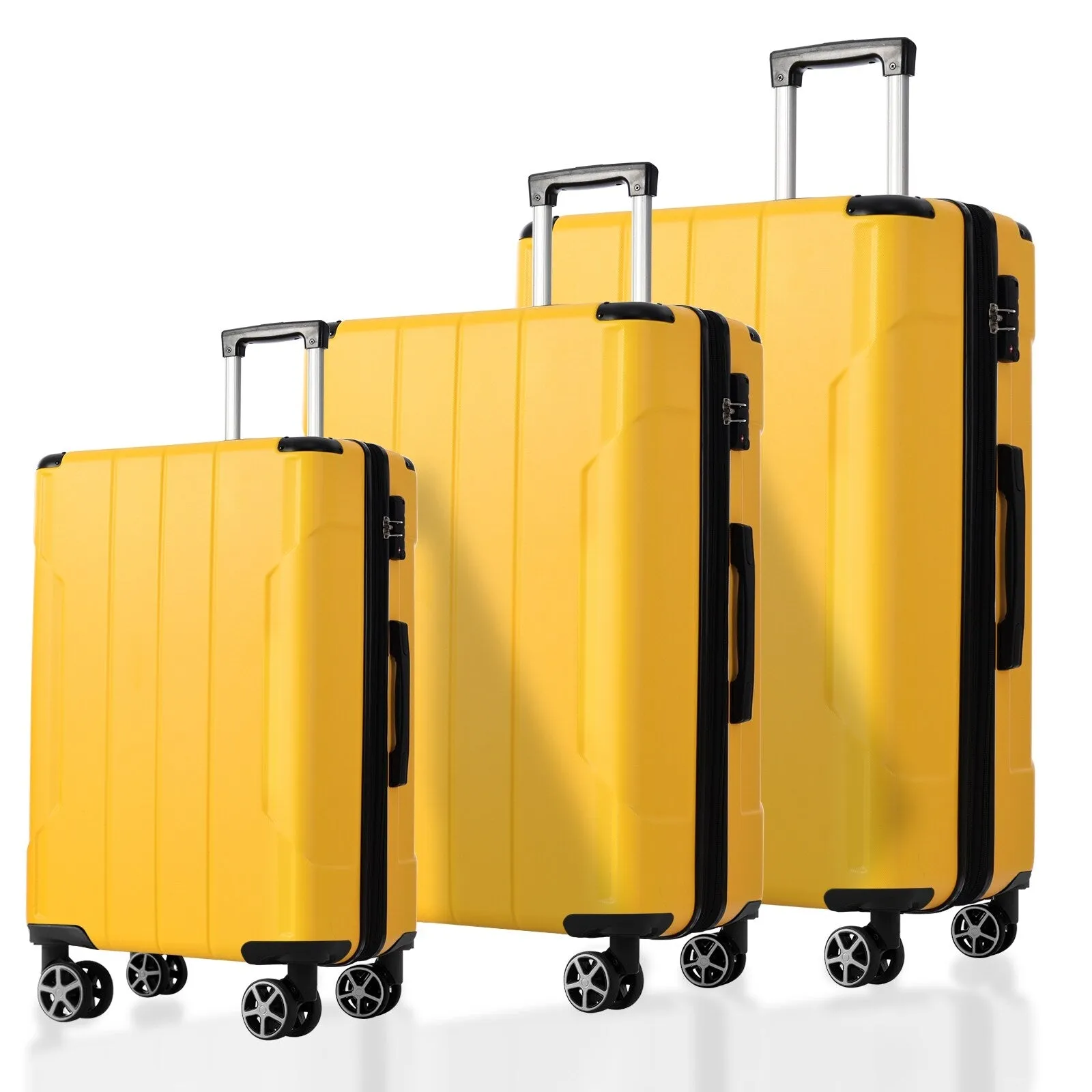 3 Piece Expandable Luggage Sets with 2 Spinner and TSA Lock (20/24/28)