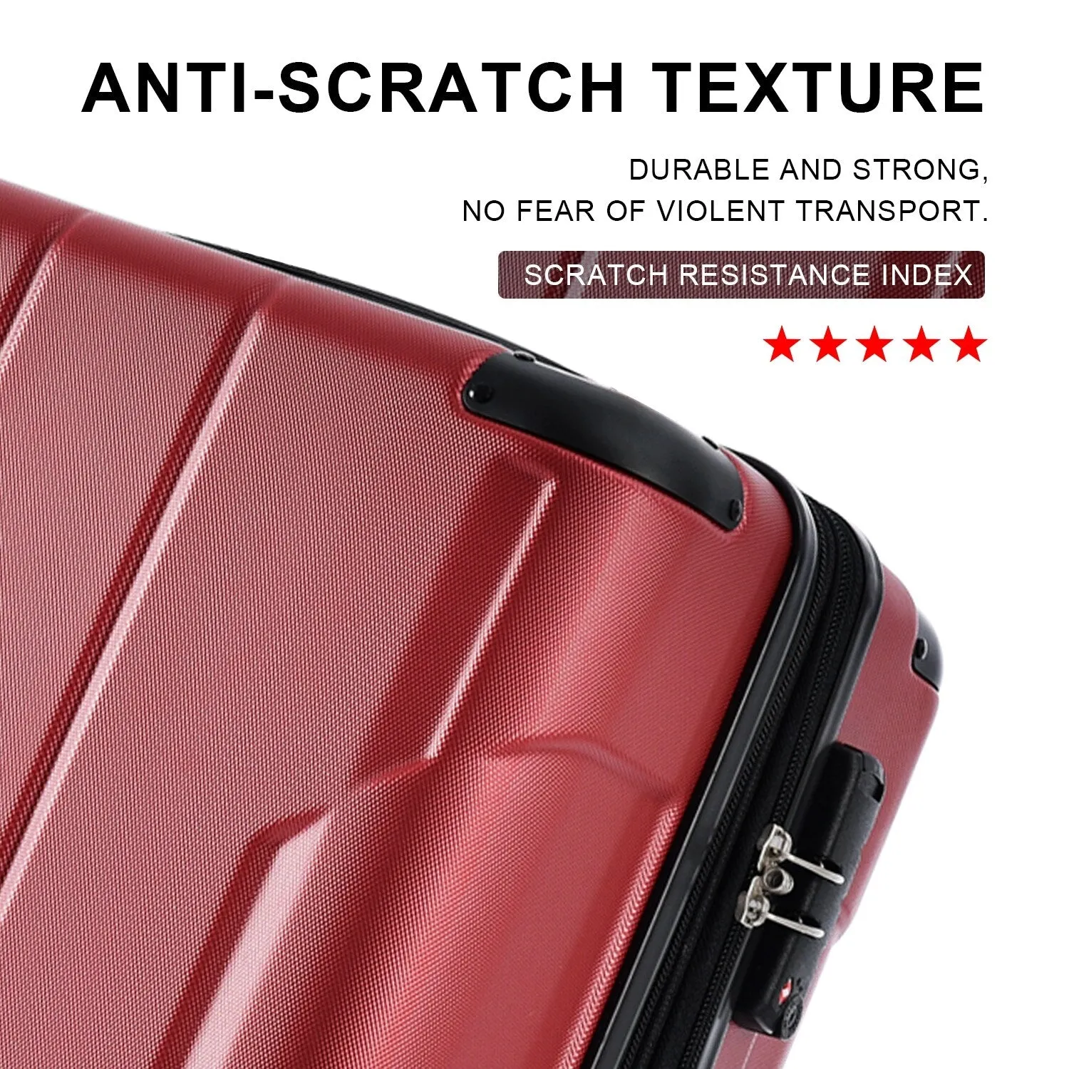 3 Piece Expandable Luggage Sets with 2 Spinner and TSA Lock (20/24/28)