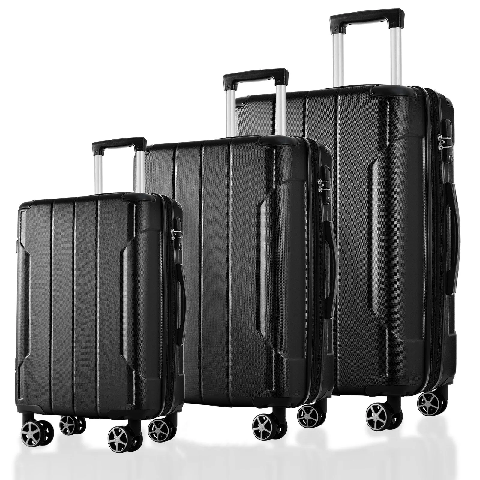 3 Piece Expandable Luggage Sets with 2 Spinner and TSA Lock (20/24/28)
