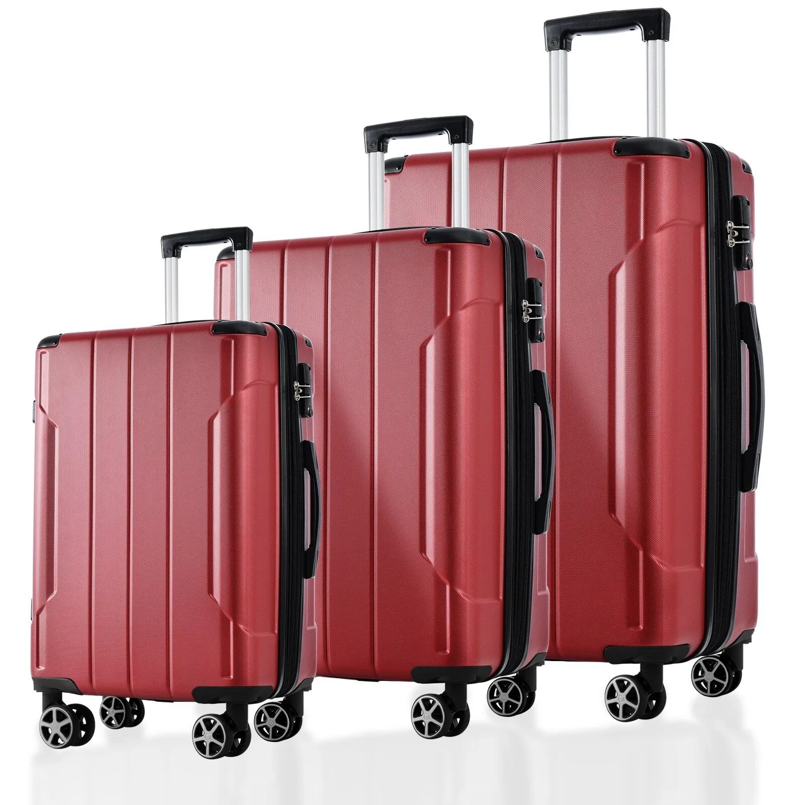3 Piece Expandable Luggage Sets with 2 Spinner and TSA Lock (20/24/28)