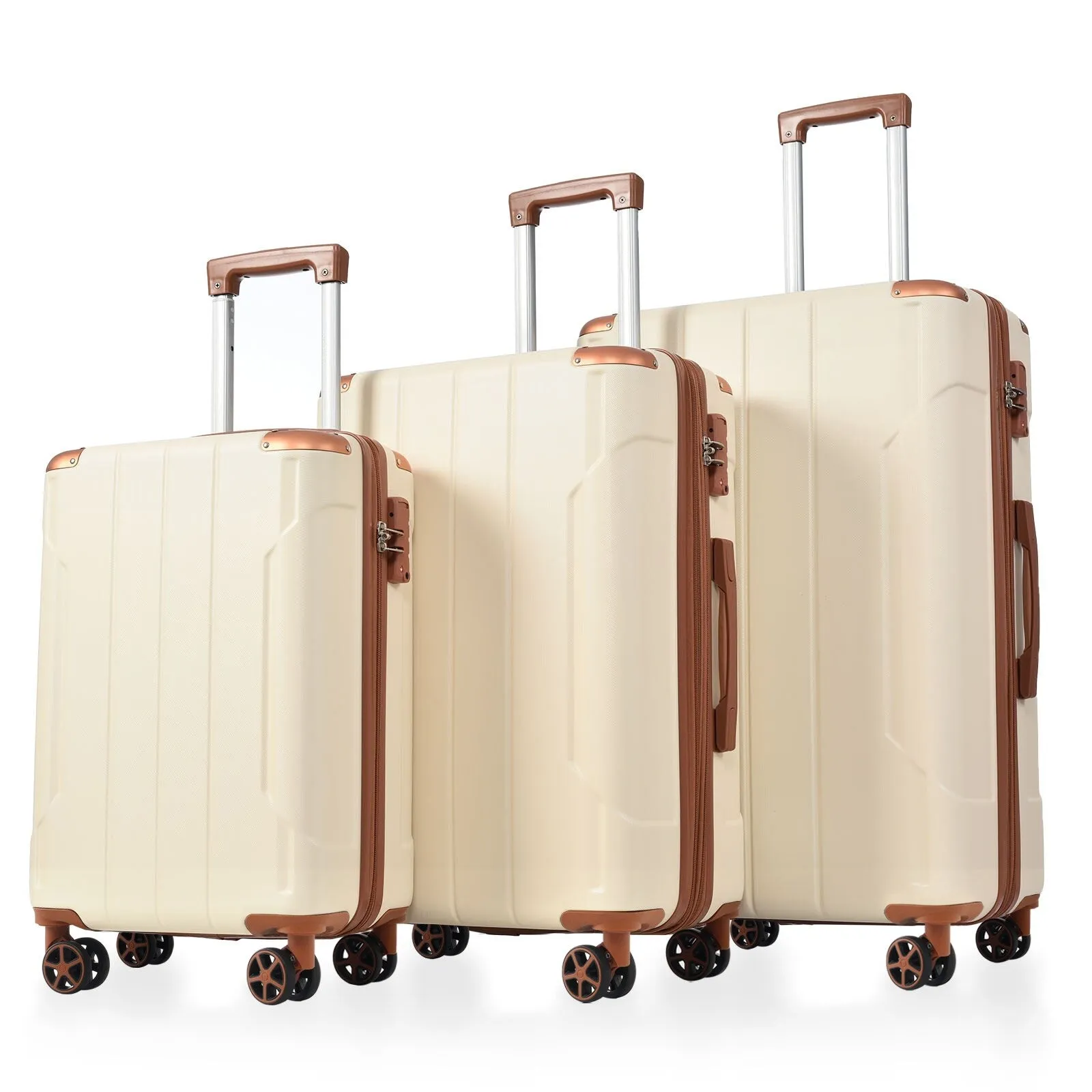 3 Piece Expandable Luggage Sets with 2 Spinner and TSA Lock (20/24/28)