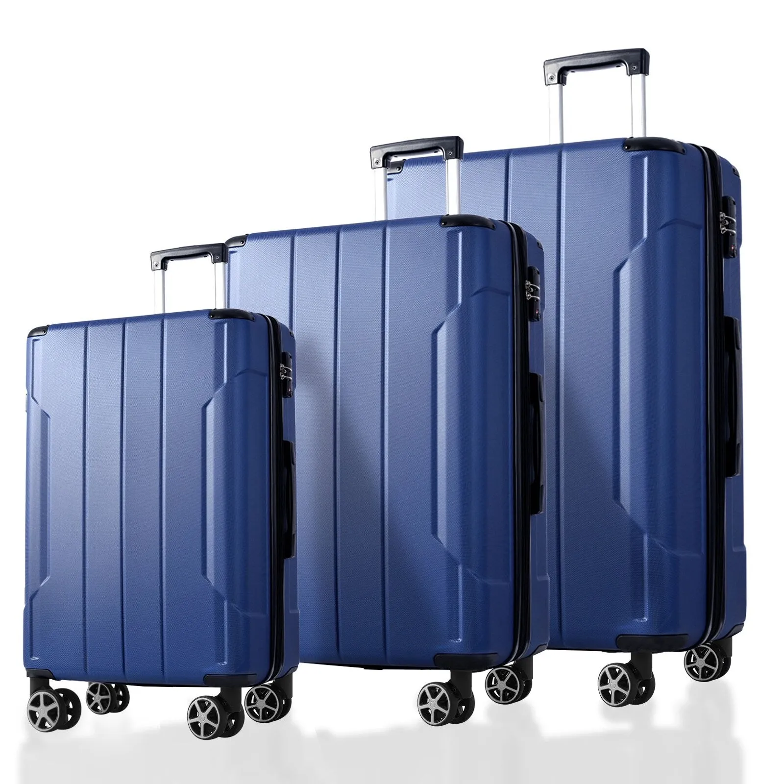 3 Piece Expandable Luggage Sets with 2 Spinner and TSA Lock (20/24/28)