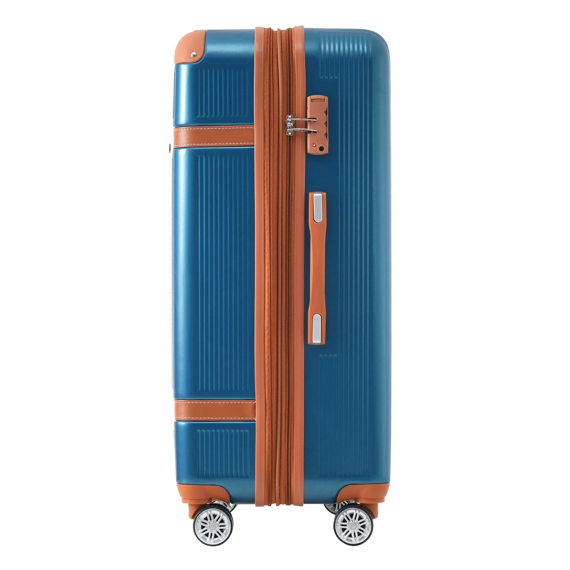 3 Piece Expansion Luggage Sets with Spinner Wheels and TSA Lock, Hardshell Suitcase with Telescopic Handle (20''24''28'')