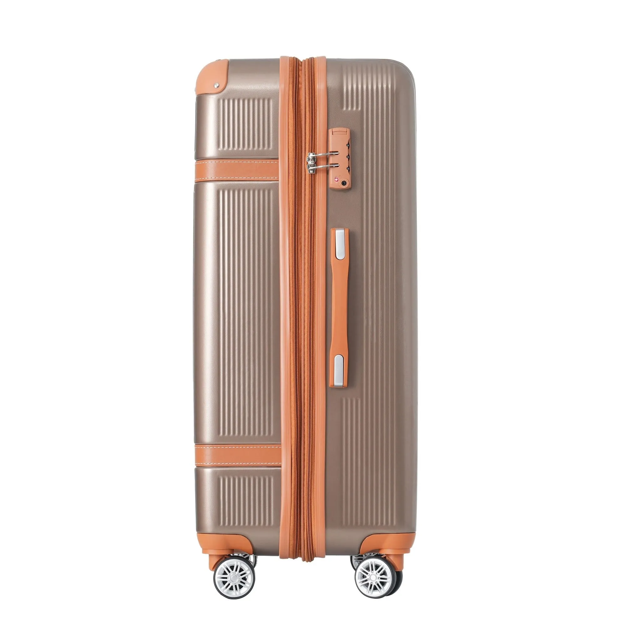3 Piece Expansion Luggage Sets with Spinner Wheels and TSA Lock, Hardshell Suitcase with Telescopic Handle (20''24''28'')