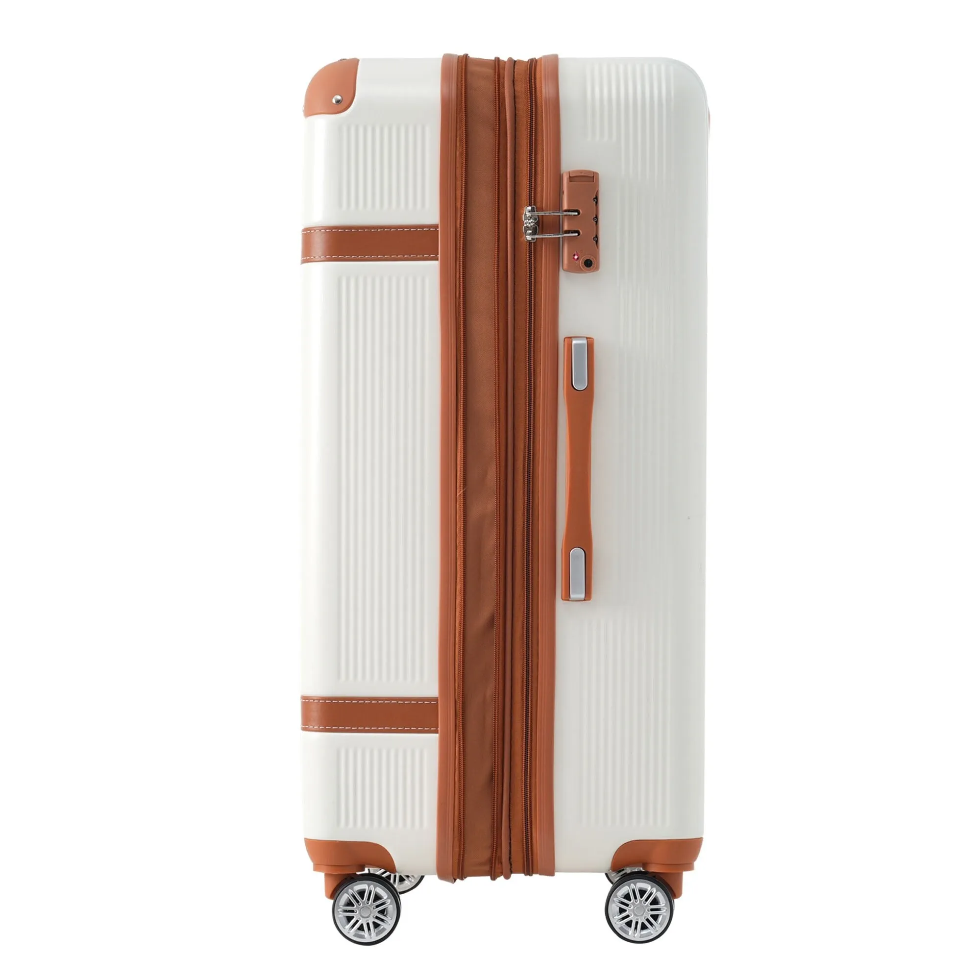 3 Piece Expansion Luggage Sets with Spinner Wheels and TSA Lock, Hardshell Suitcase with Telescopic Handle (20''24''28'')