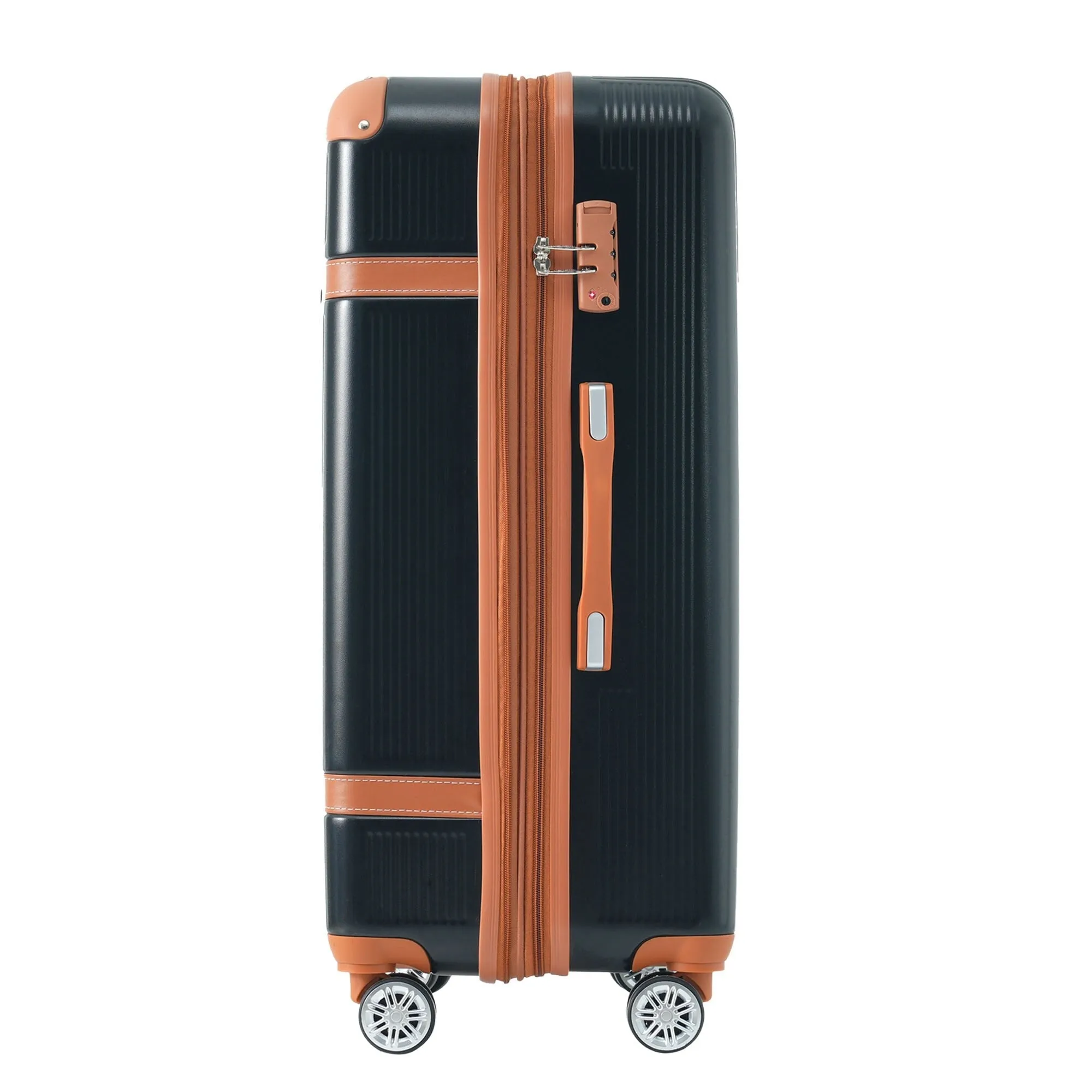 3 Piece Expansion Luggage Sets with Spinner Wheels and TSA Lock, Hardshell Suitcase with Telescopic Handle (20''24''28'')