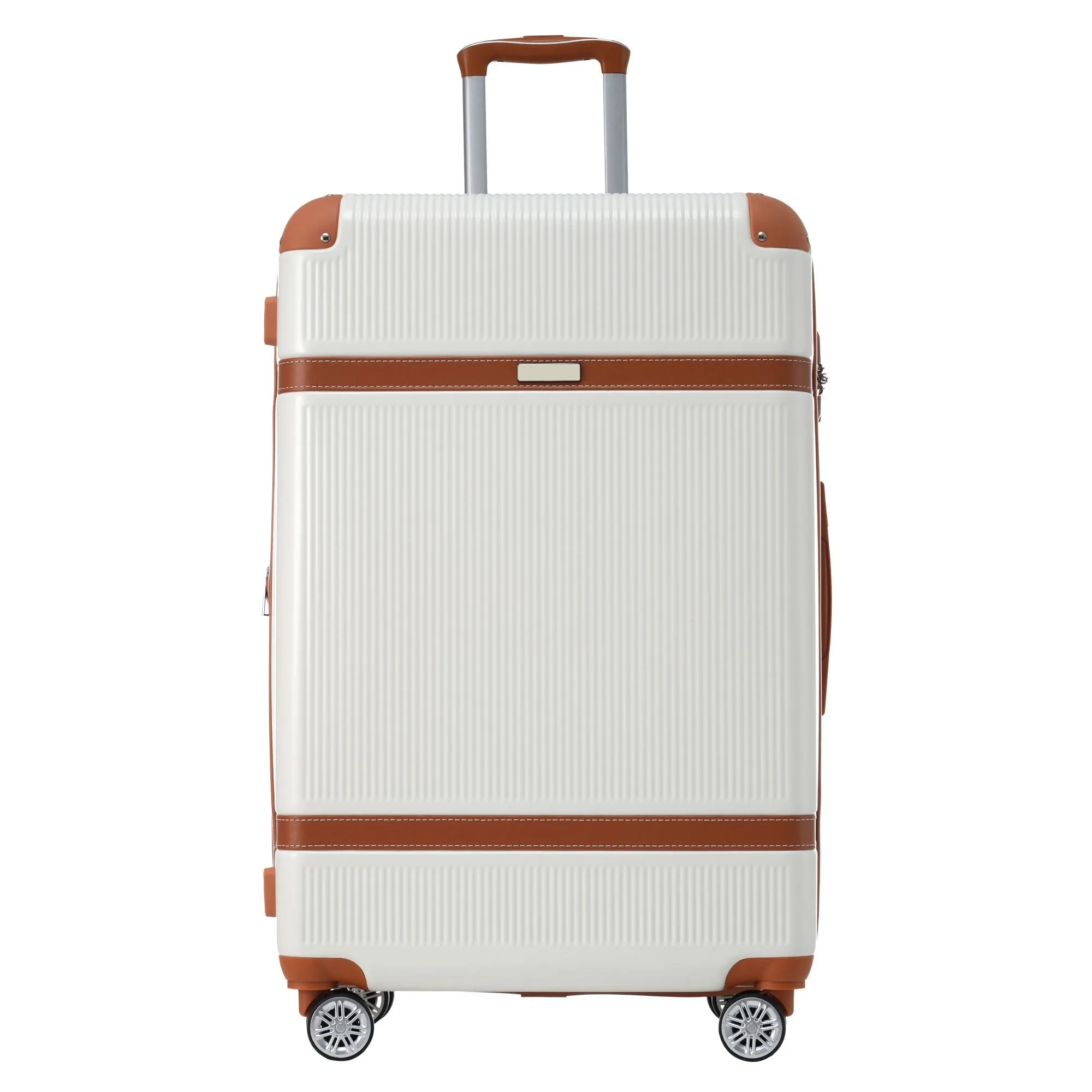3 Piece Expansion Luggage Sets with Spinner Wheels and TSA Lock, Hardshell Suitcase with Telescopic Handle (20''24''28'')