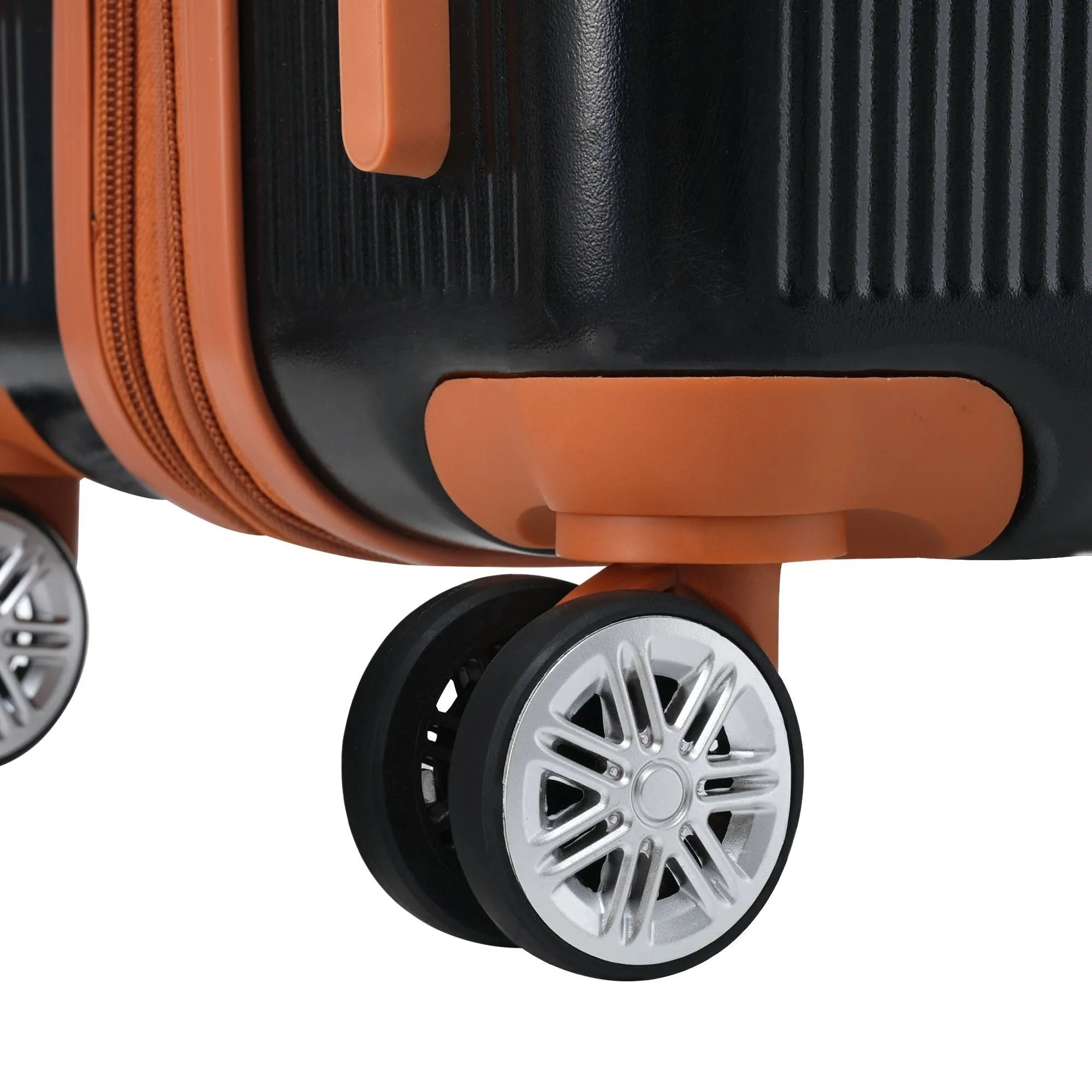 3 Piece Expansion Luggage Sets with Spinner Wheels and TSA Lock, Hardshell Suitcase with Telescopic Handle (20''24''28'')