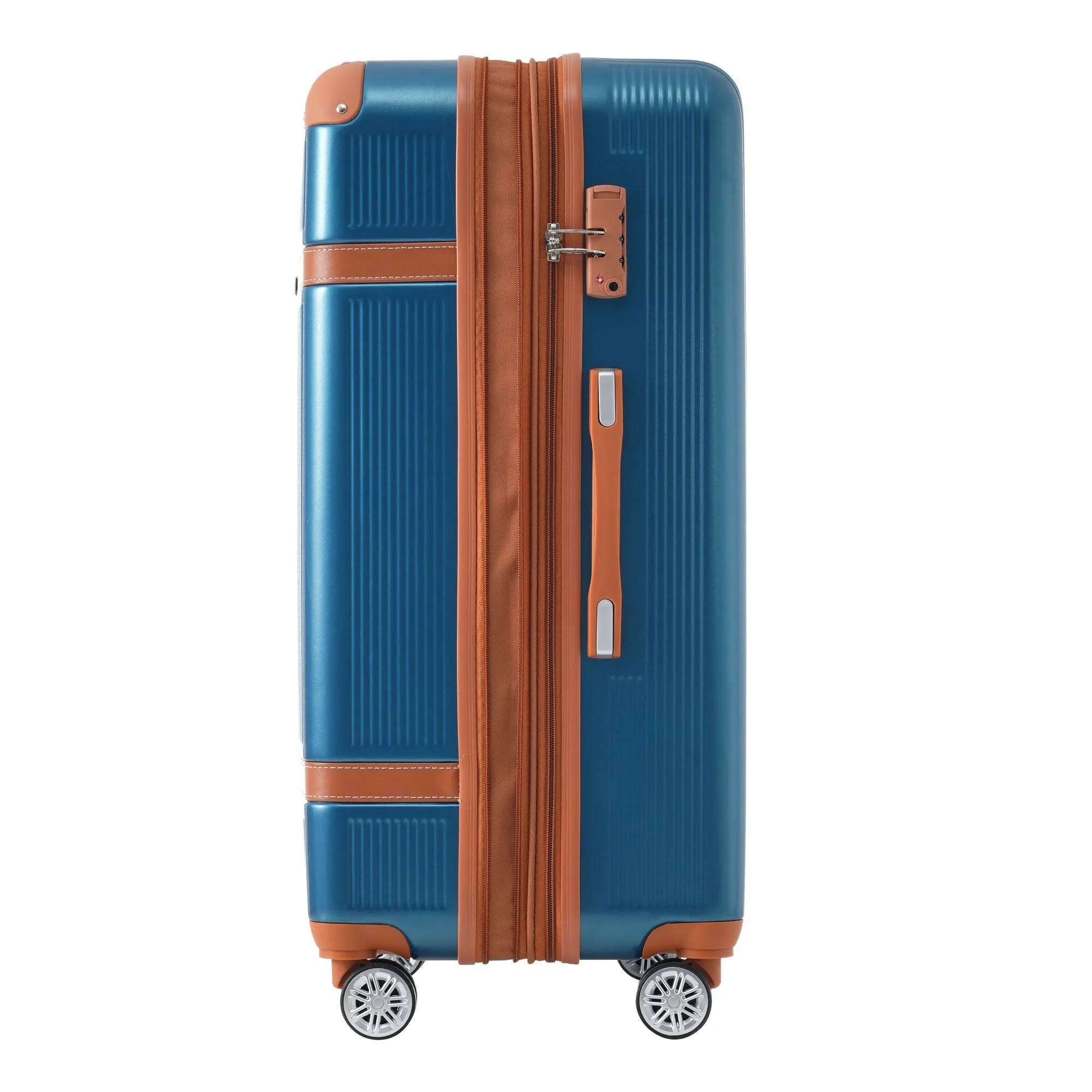 3 Piece Expansion Luggage Sets with Spinner Wheels and TSA Lock, Hardshell Suitcase with Telescopic Handle (20''24''28'')