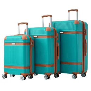 3 Piece Expansion Luggage Sets with Spinner Wheels and TSA Lock, Hardshell Suitcase with Telescopic Handle (20''24''28'')