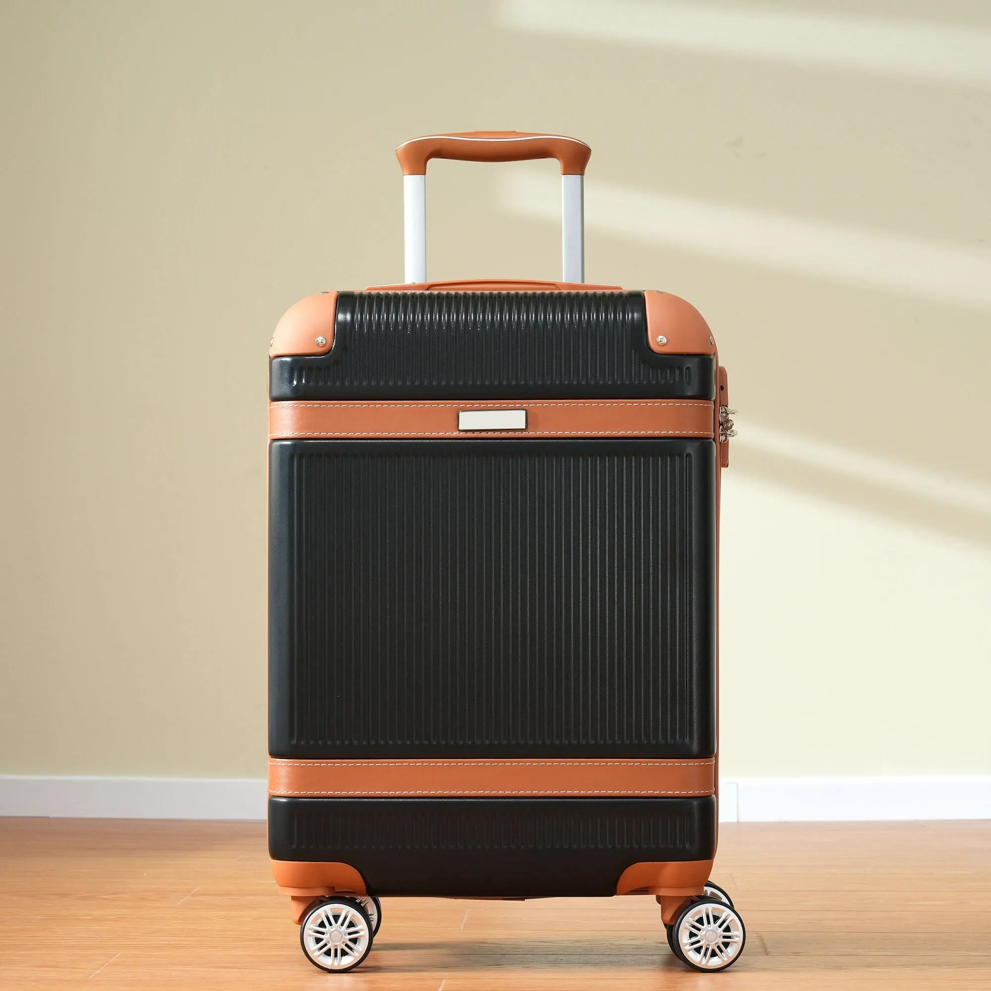 3 Piece Expansion Luggage Sets with Spinner Wheels and TSA Lock, Hardshell Suitcase with Telescopic Handle (20''24''28'')