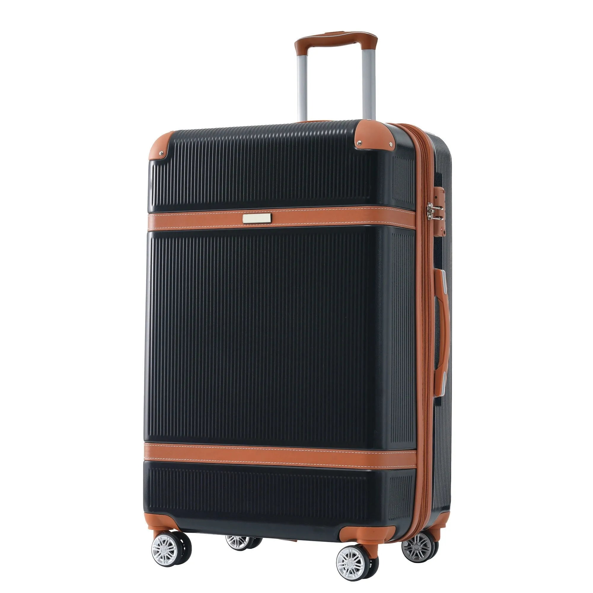 3 Piece Expansion Luggage Sets with Spinner Wheels and TSA Lock, Hardshell Suitcase with Telescopic Handle (20''24''28'')