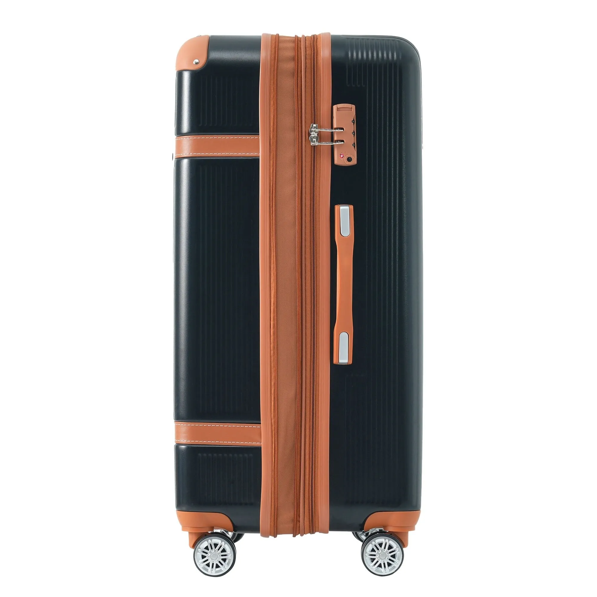 3 Piece Expansion Luggage Sets with Spinner Wheels and TSA Lock, Hardshell Suitcase with Telescopic Handle (20''24''28'')