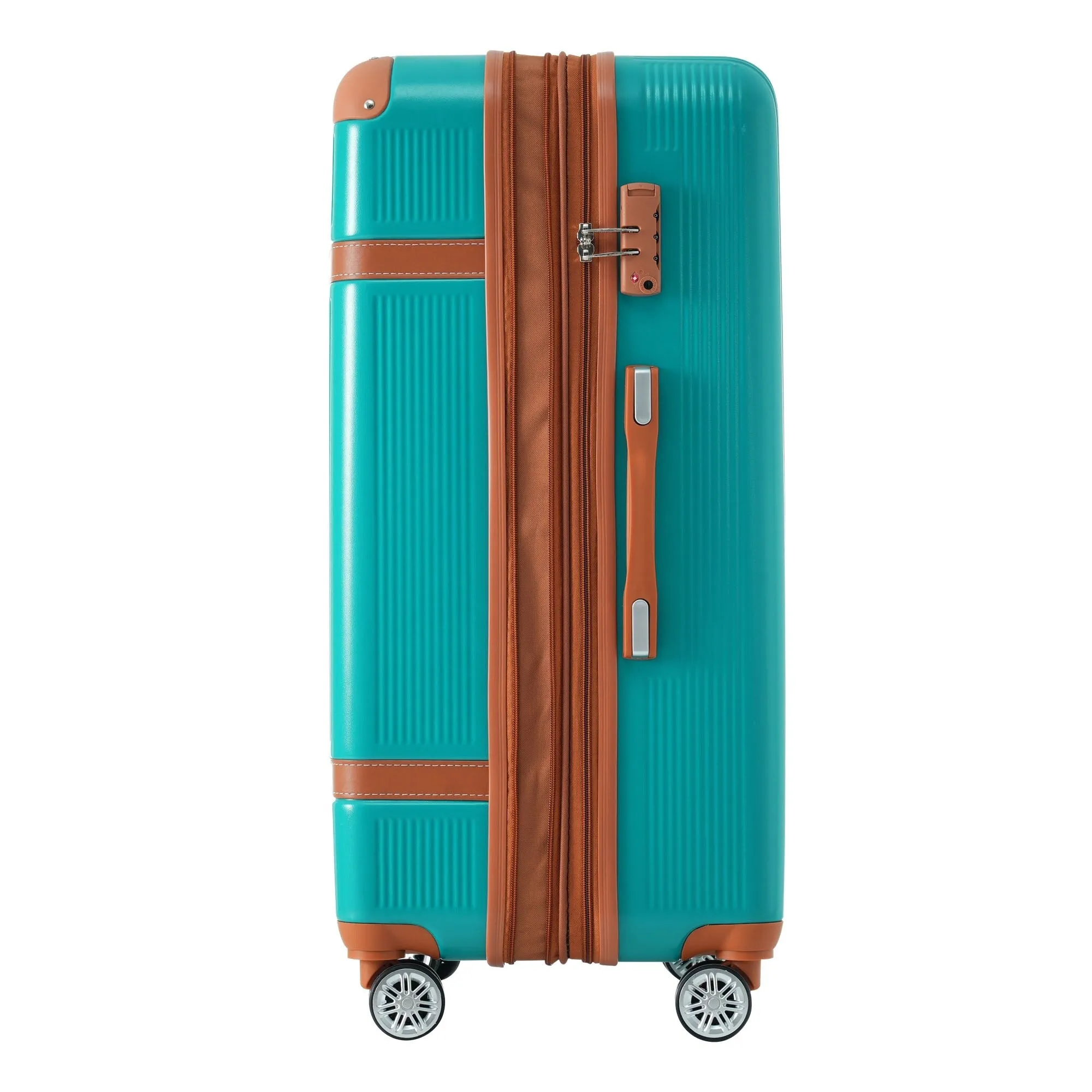 3 Piece Expansion Luggage Sets with Spinner Wheels and TSA Lock, Hardshell Suitcase with Telescopic Handle (20''24''28'')