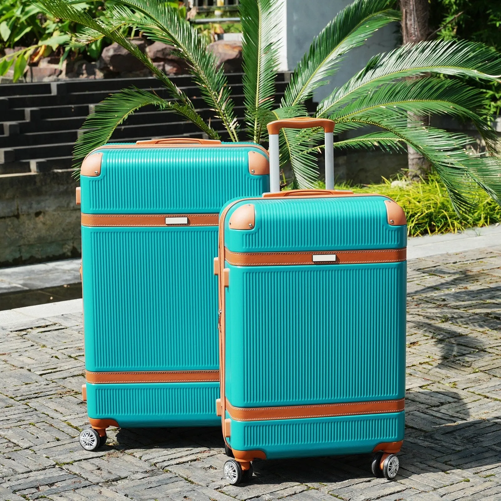 3 Piece Expansion Luggage Sets with Spinner Wheels and TSA Lock, Hardshell Suitcase with Telescopic Handle (20''24''28'')