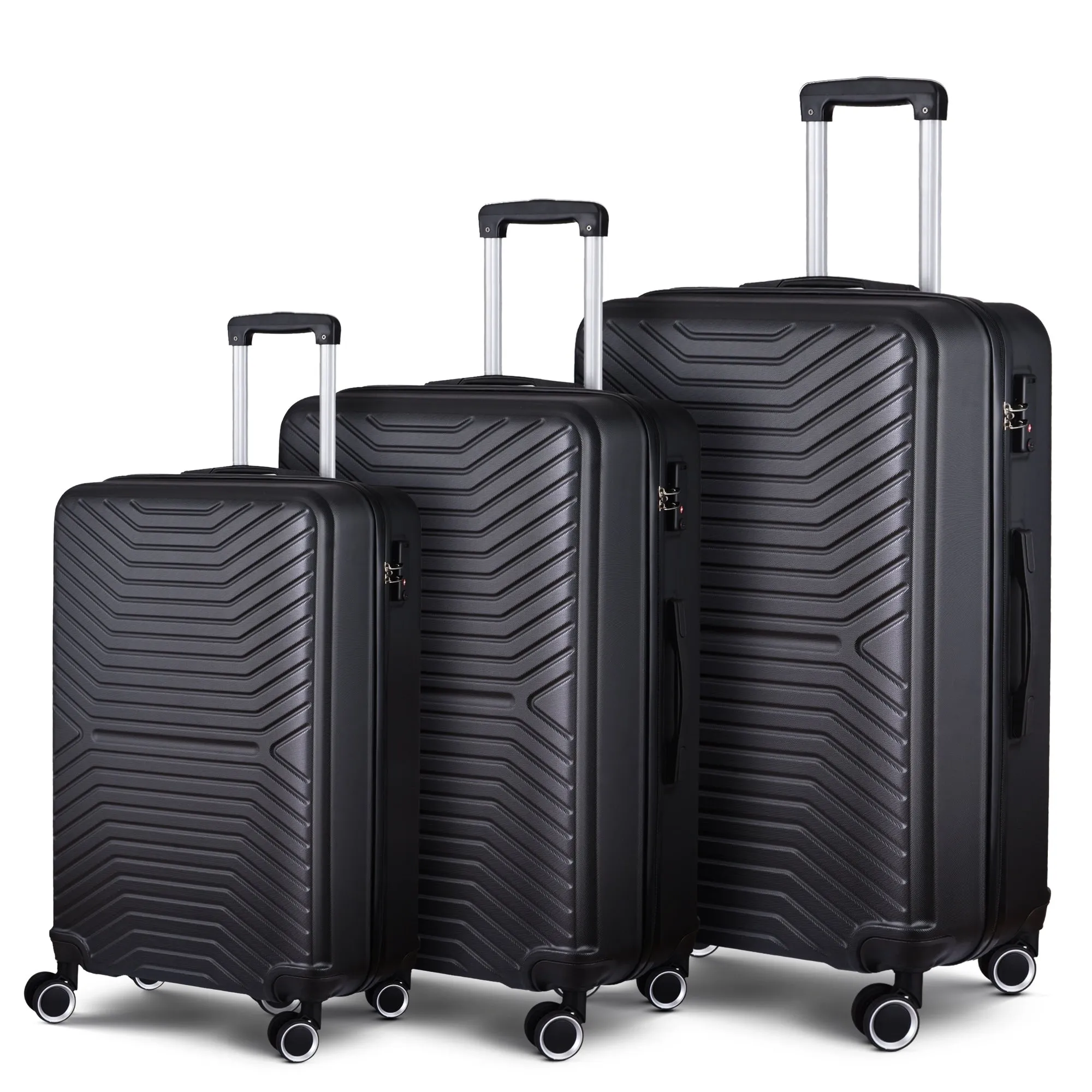 3-Piece Hardshell Luggage Set with TSA Lock - 20", 24", 28