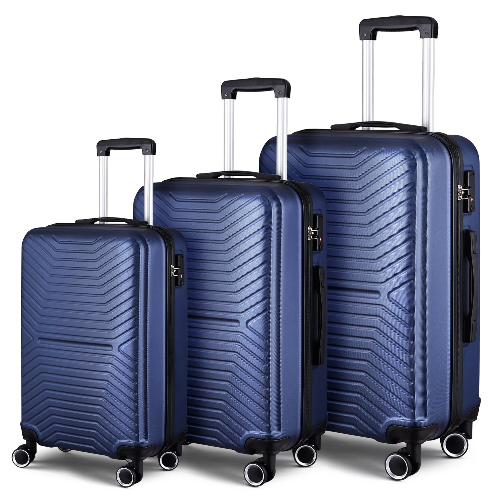 3-Piece Hardshell Luggage Set with TSA Lock - 20", 24", 28