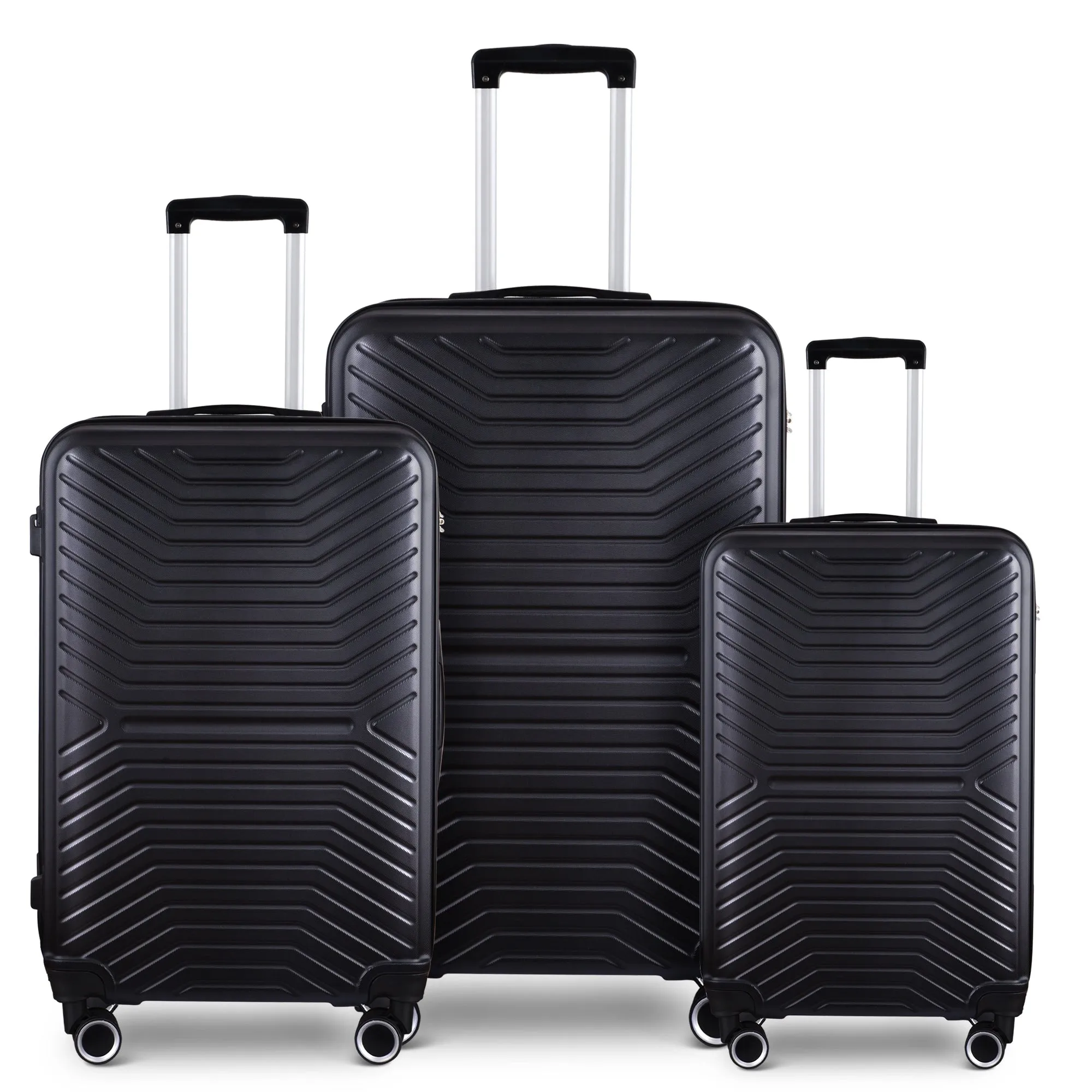 3-Piece Hardshell Luggage Set with TSA Lock - 20", 24", 28