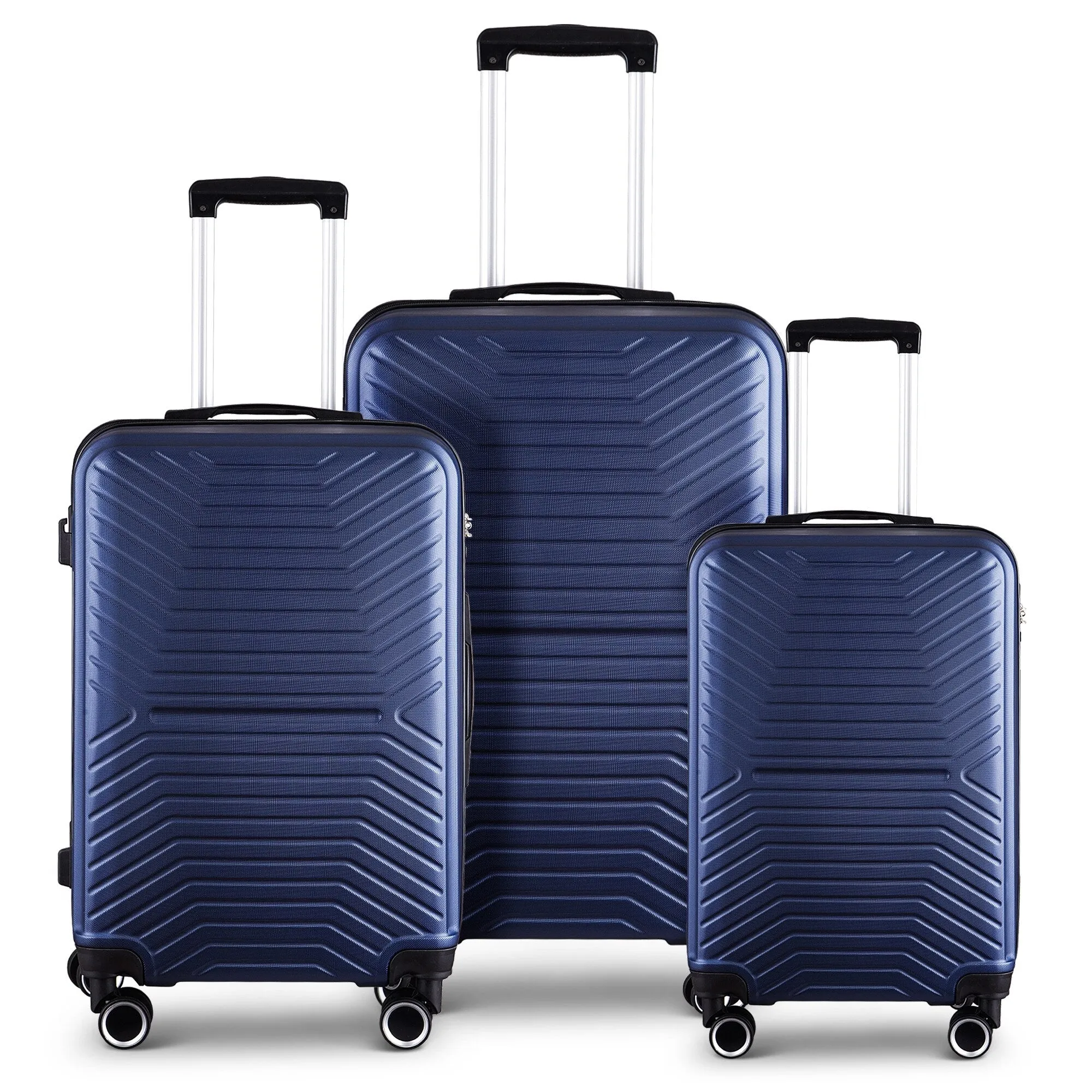 3-Piece Hardshell Luggage Set with TSA Lock - 20", 24", 28
