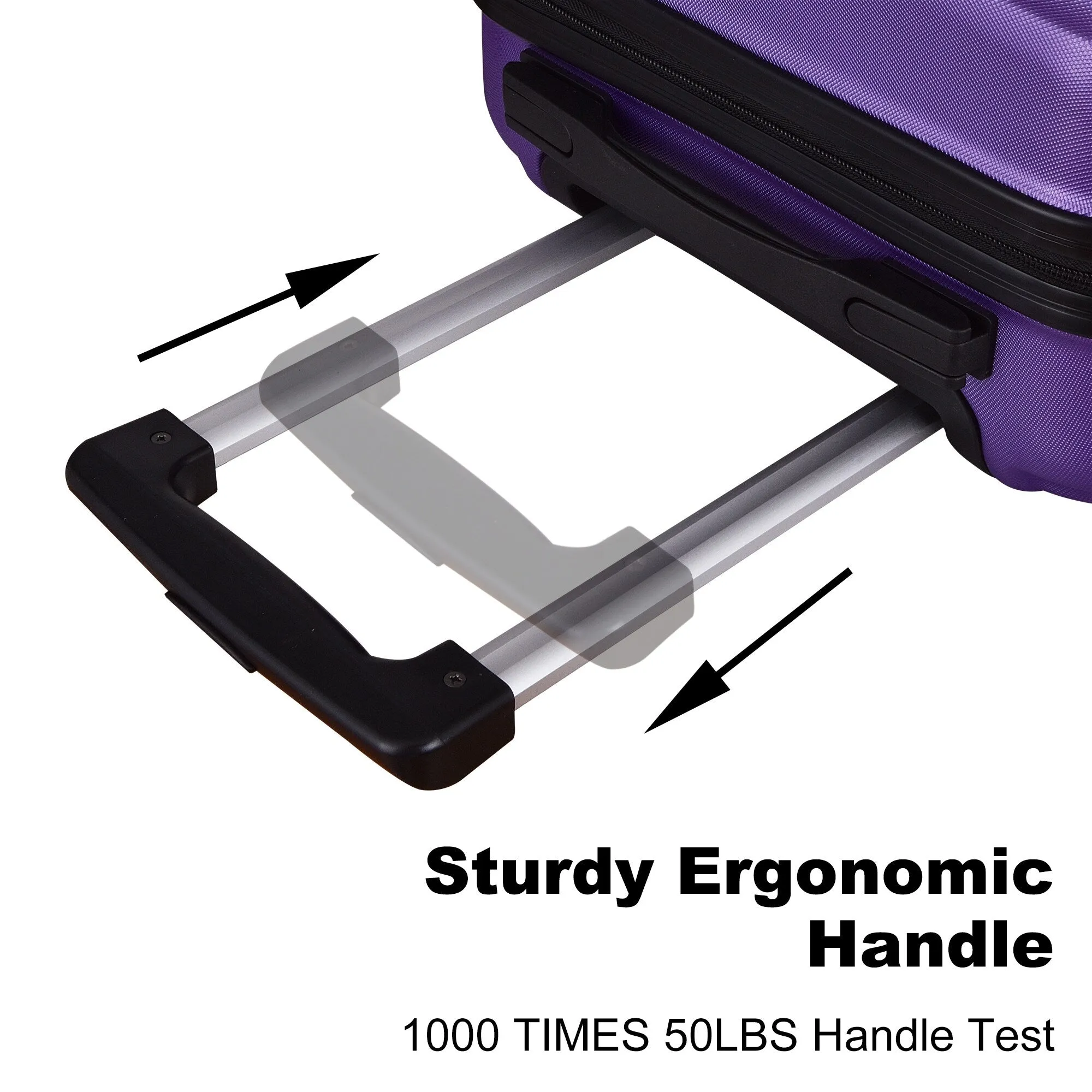 3-Piece Hardshell Luggage Set with TSA Lock - 20", 24", 28
