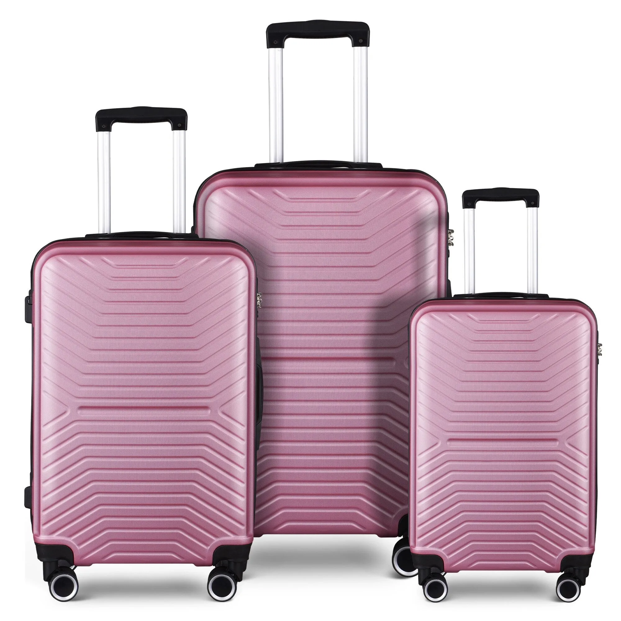3-Piece Hardshell Luggage Set with TSA Lock - 20", 24", 28