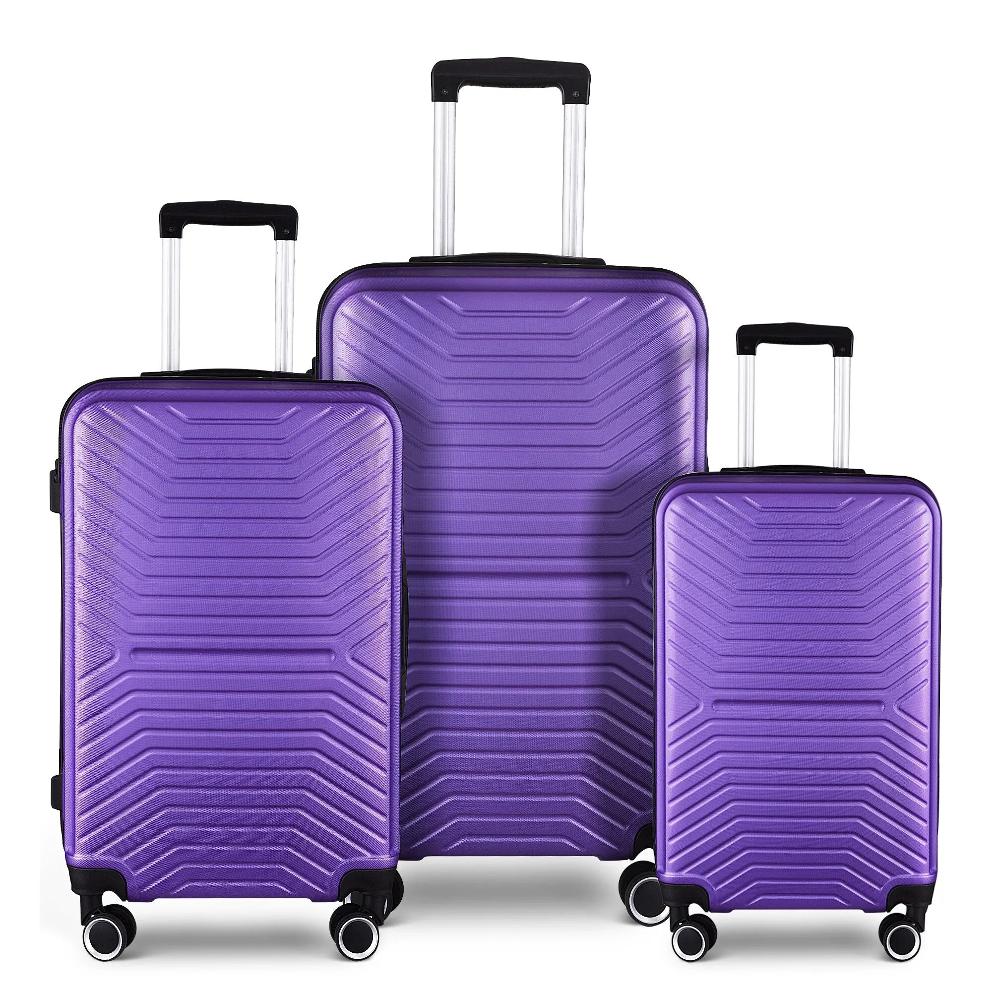 3-Piece Hardshell Luggage Set with TSA Lock - 20", 24", 28