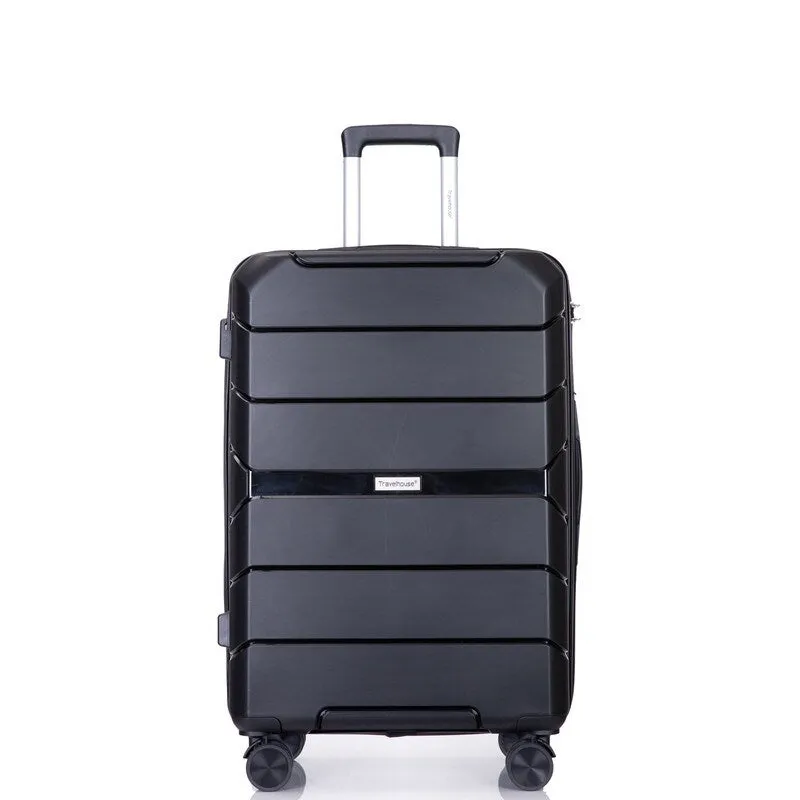 3-Piece Hardshell Suitcase Set PP Luggage Sets with TSA Lock