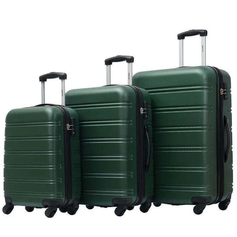 3 Piece Luggage Set Hardside Spinner Suitcase with TSA Lock