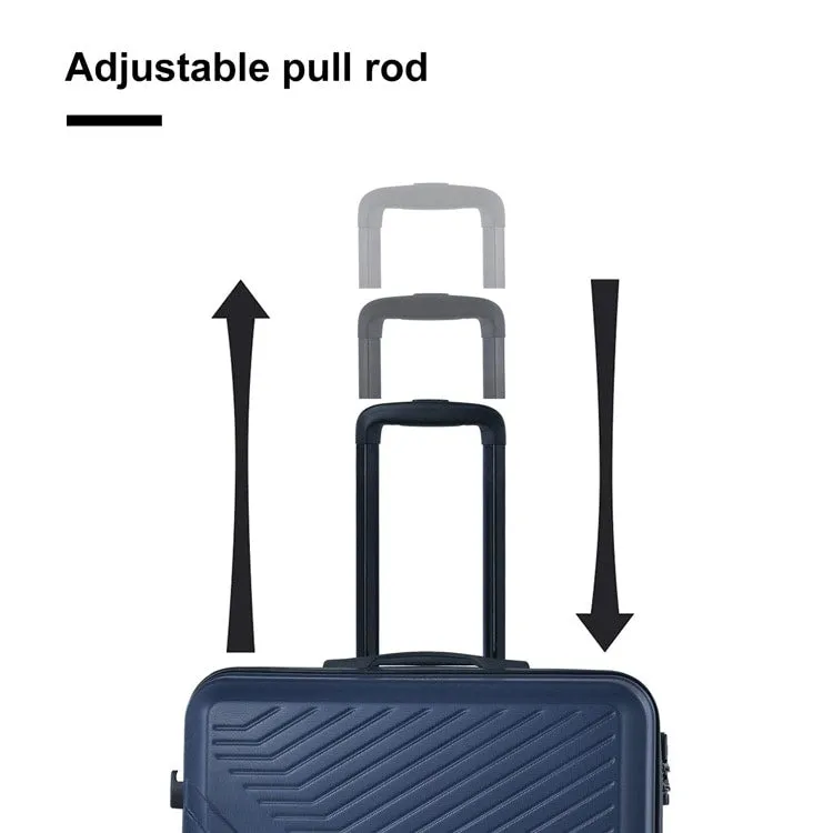3 Piece Luggage Sets ABS Lightweight Suitcase with Two Hooks, Spinner Wheels, TSA Lock, (20/24/28)