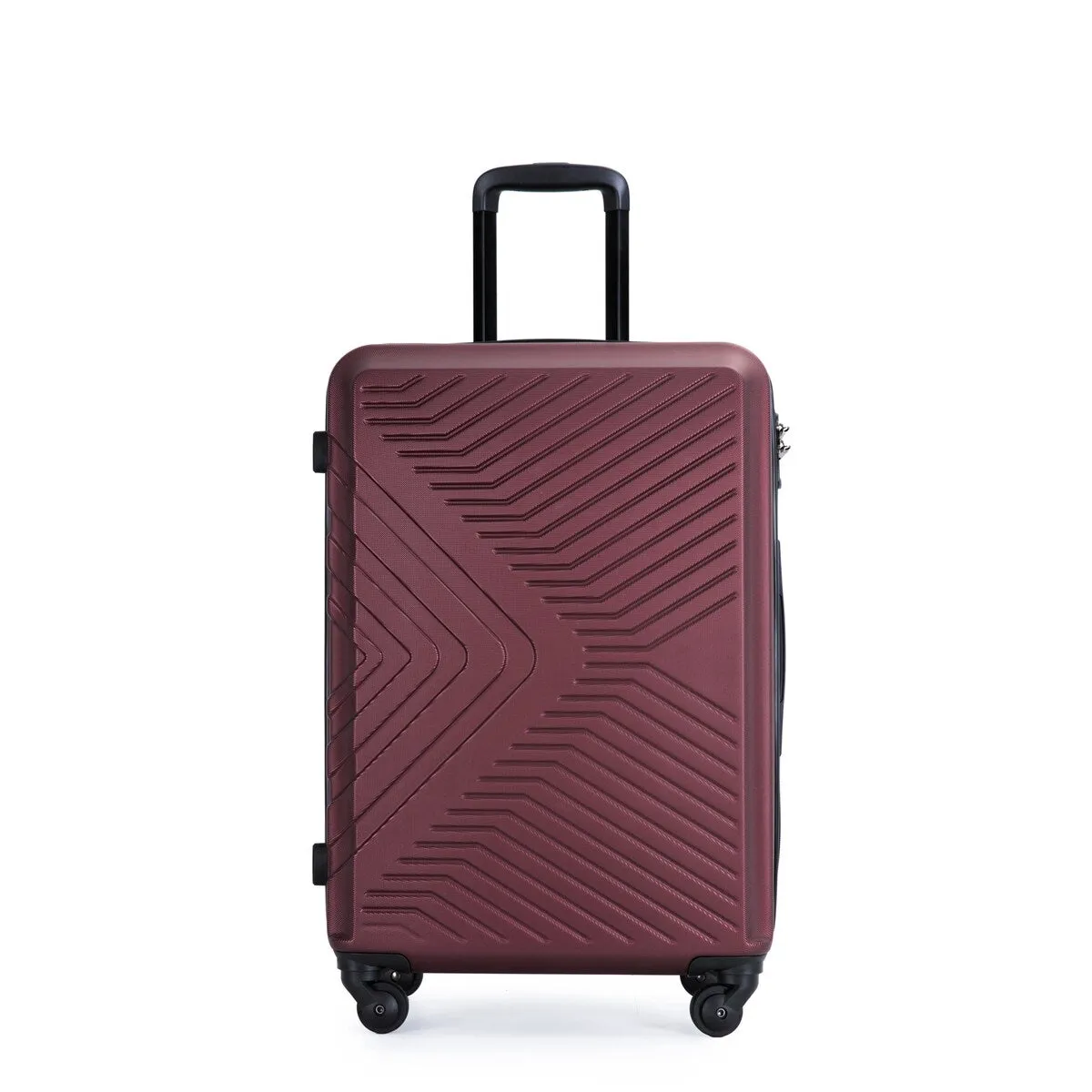 3 Piece Luggage Sets Lightweight ABS Suitcase with Hooks & TSA Lock