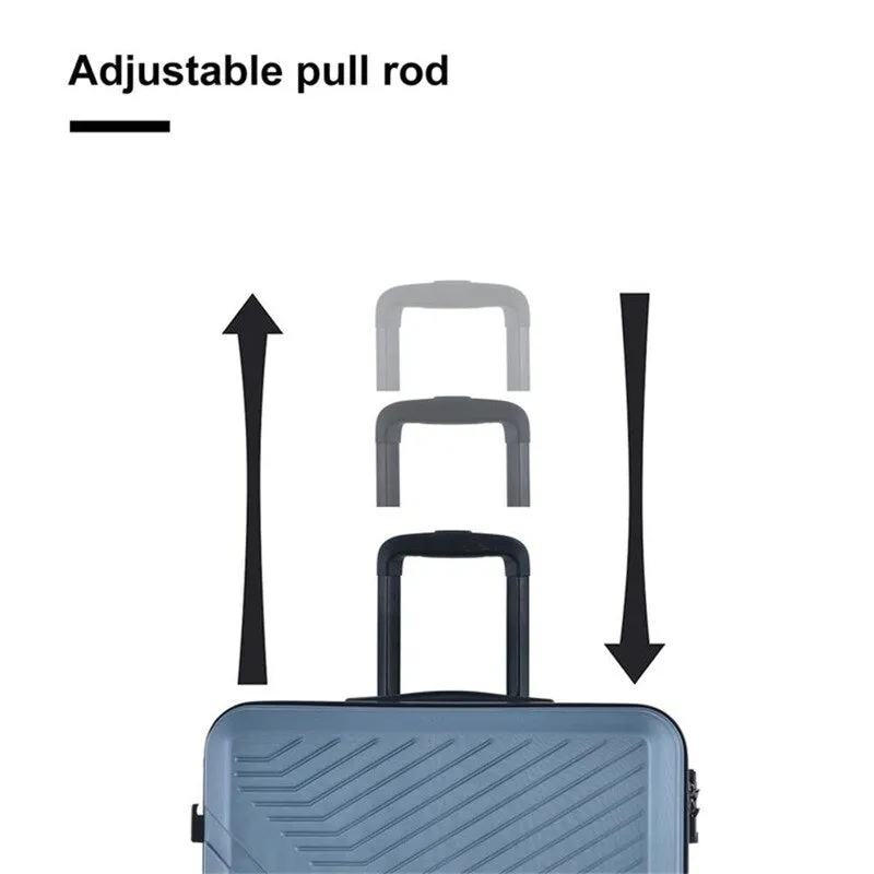 3 Piece Luggage Sets Lightweight ABS Suitcase with Hooks & TSA Lock