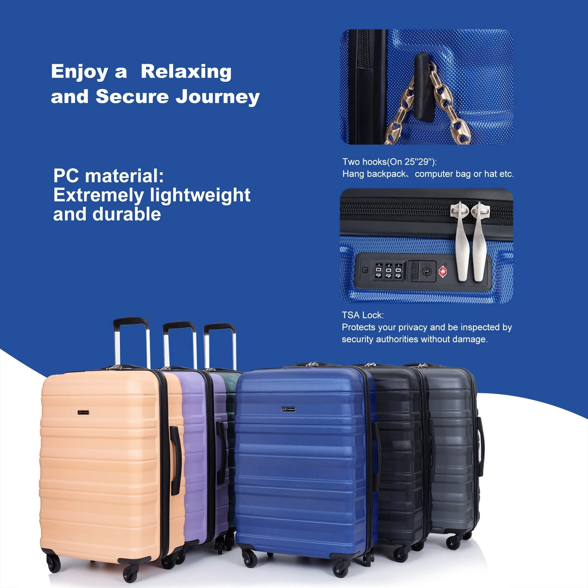 3 Piece Luggage Sets Suitcase/Trunk /Check-in Luggage /Carry-on Luggage
