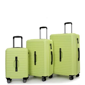 3 Piece Set Lightweight Suitcase for Long Travel, Hardside Carry On Luggage w/ 2 Hooks and 360° Double spinner wheels