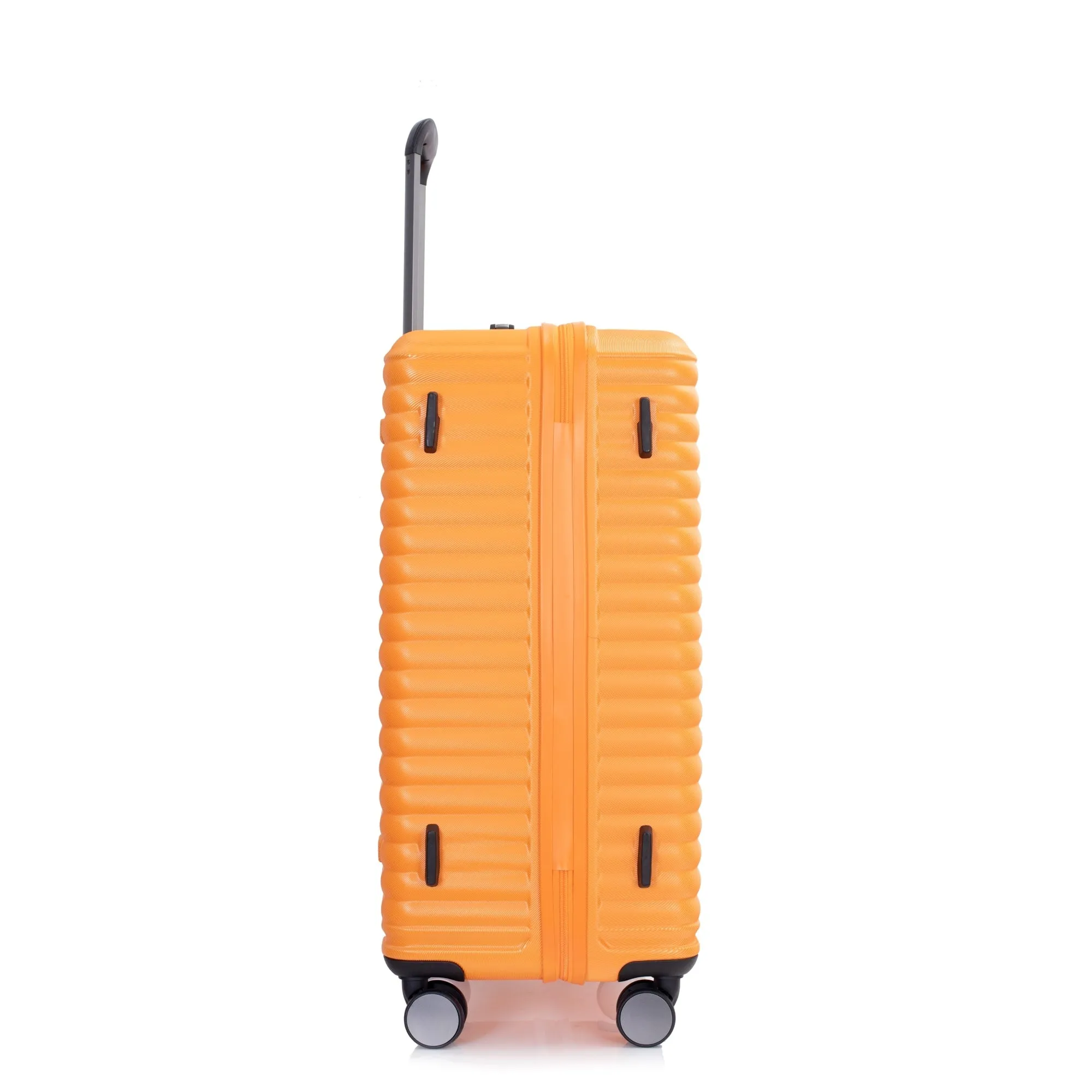 3 Piece Set Lightweight Suitcase for Long Travel, Hardside Carry On Luggage w/ 2 Hooks and 360° Double spinner wheels