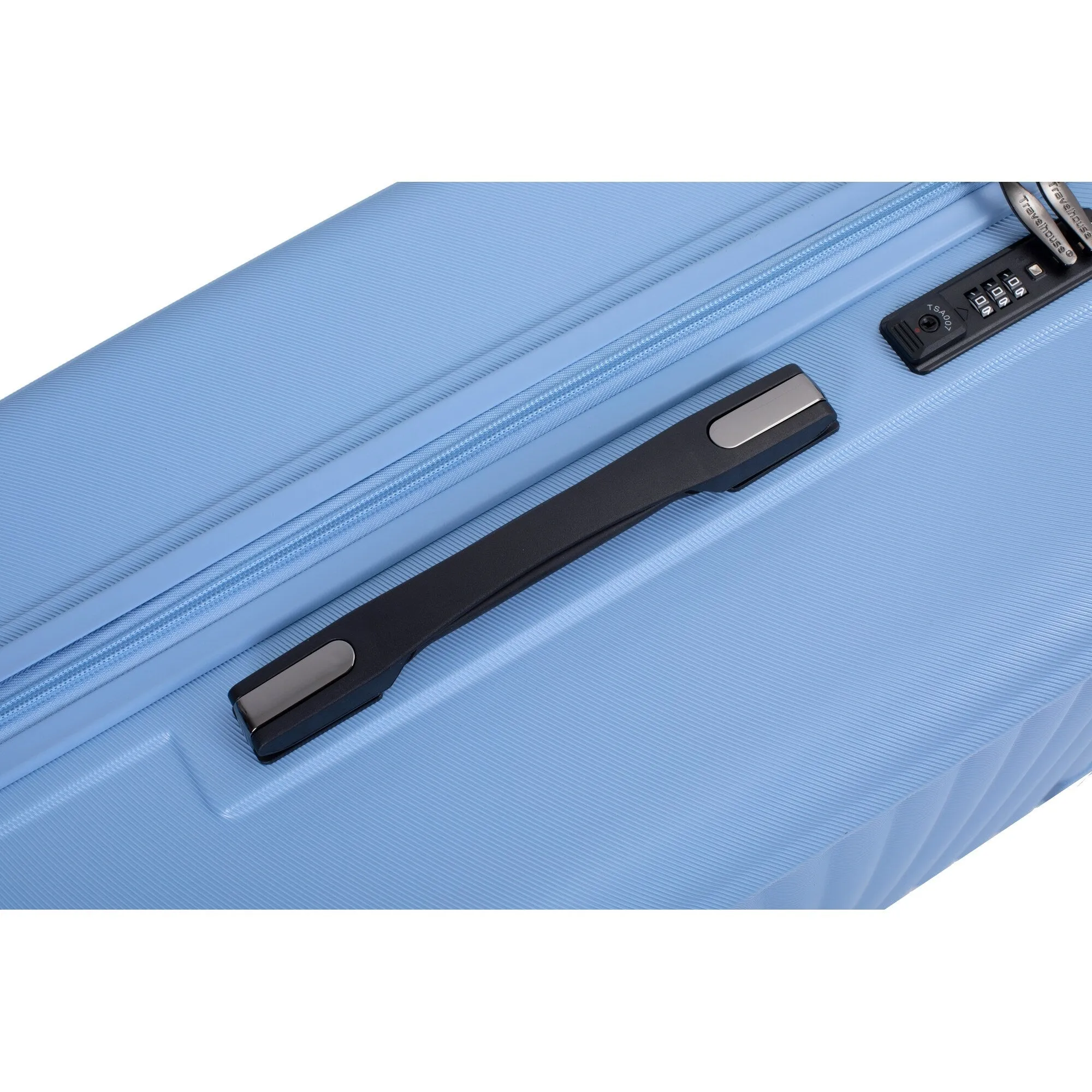 3 Piece Set Lightweight Suitcase for Long Travel, Hardside Carry On Luggage w/ 2 Hooks and 360° Double spinner wheels