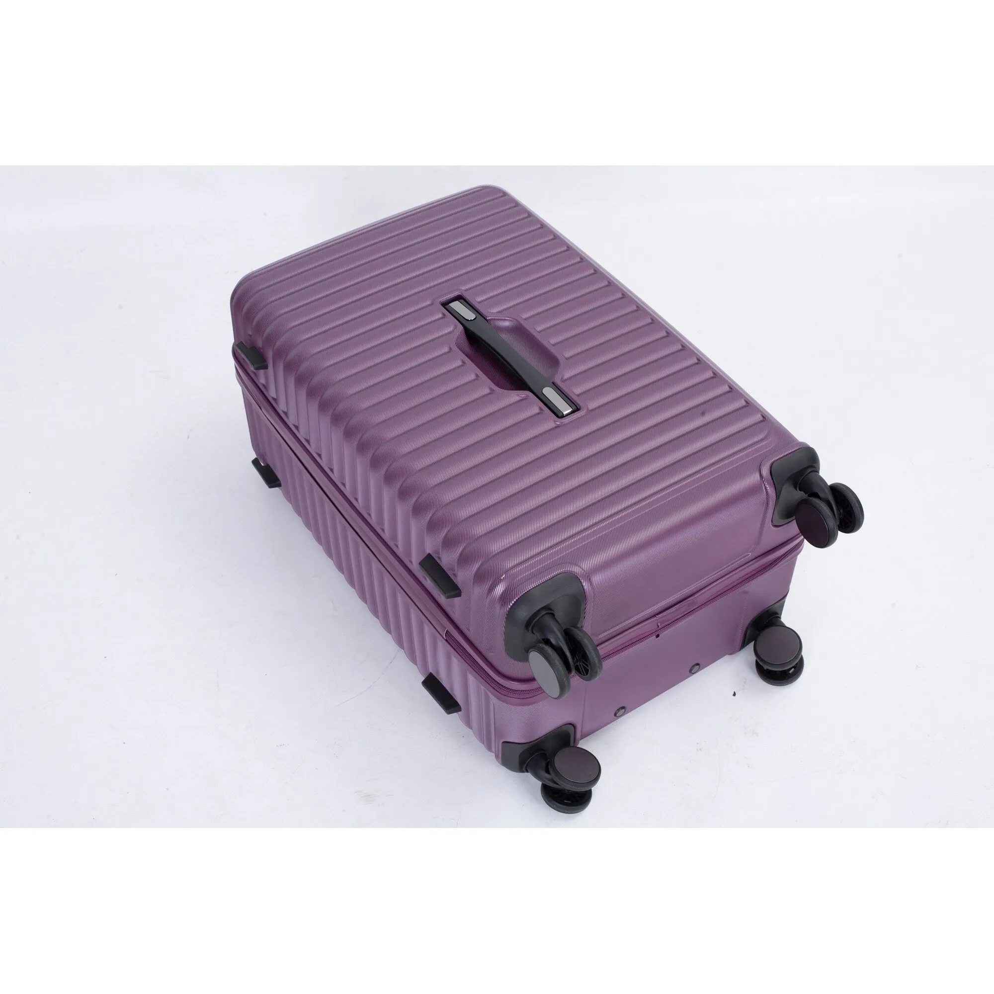 3 Piece Set Lightweight Suitcase for Long Travel, Hardside Carry On Luggage w/ 2 Hooks and 360° Double spinner wheels