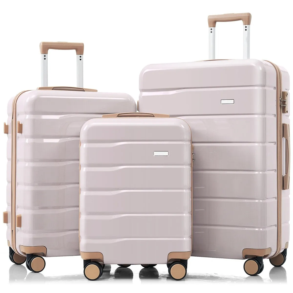 3-Piece TSA Lock Travel Luggage Set by Harper&Bright Designs