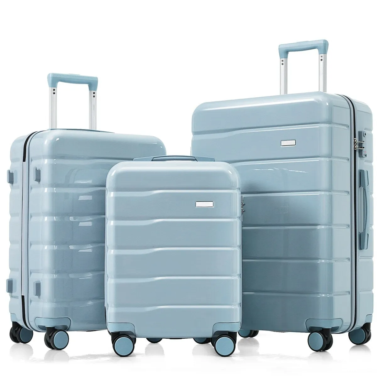 3-Piece TSA Lock Travel Luggage Set by Harper&Bright Designs