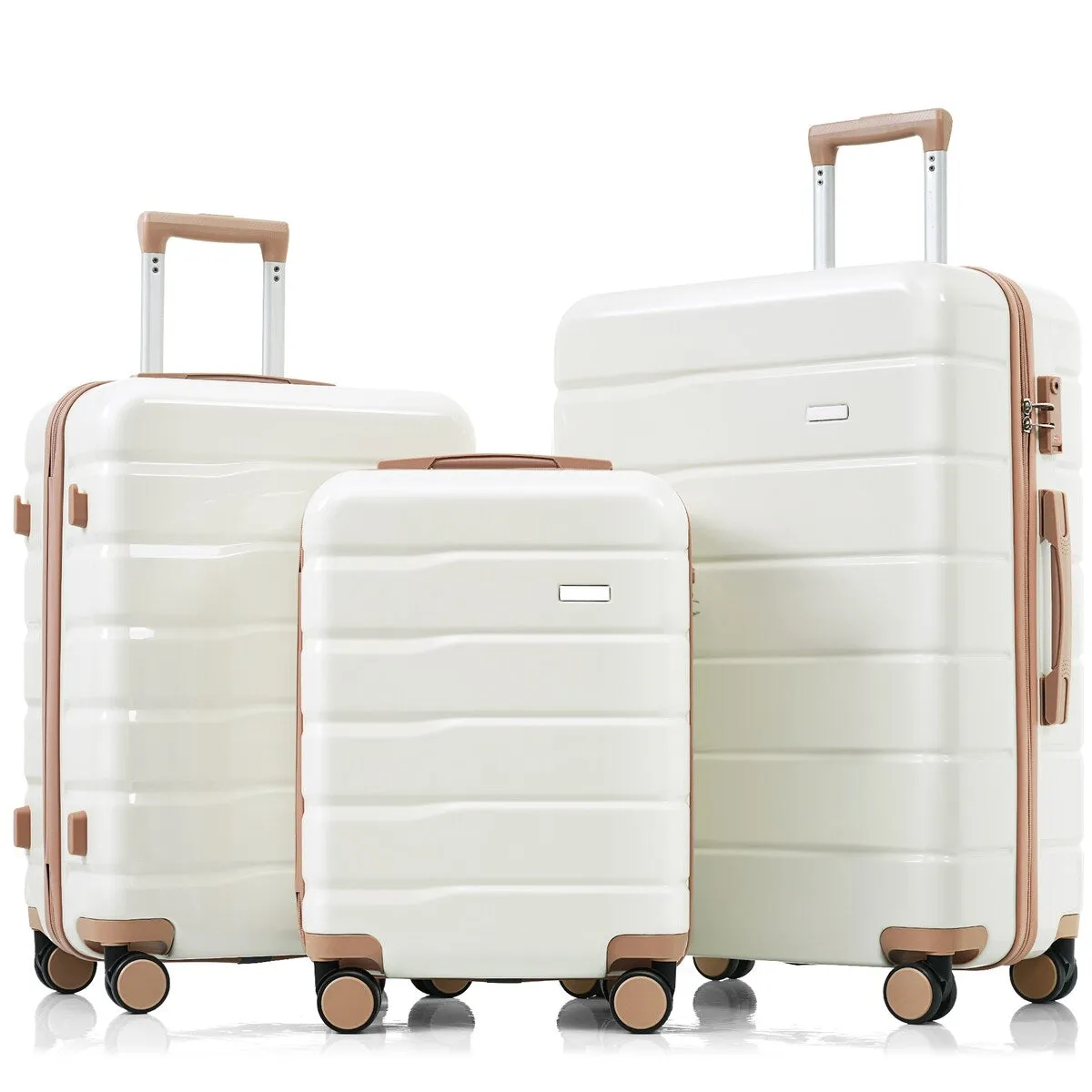 3-Piece TSA Lock Travel Luggage Set by Harper&Bright Designs