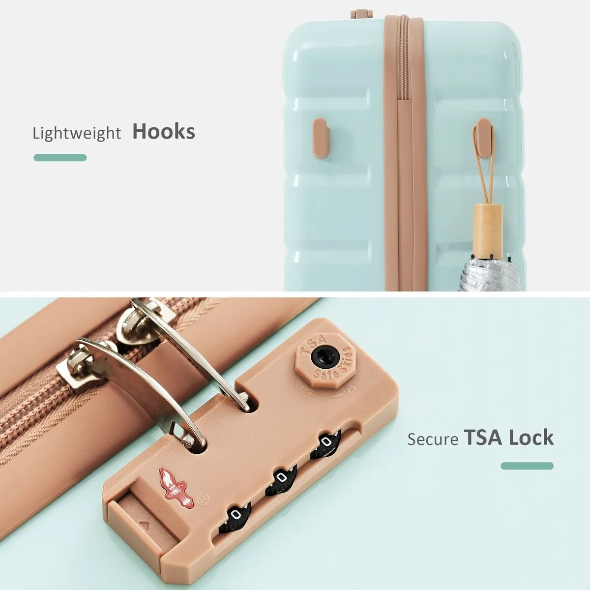 3-Piece TSA Lock Travel Luggage Set by Harper&Bright Designs