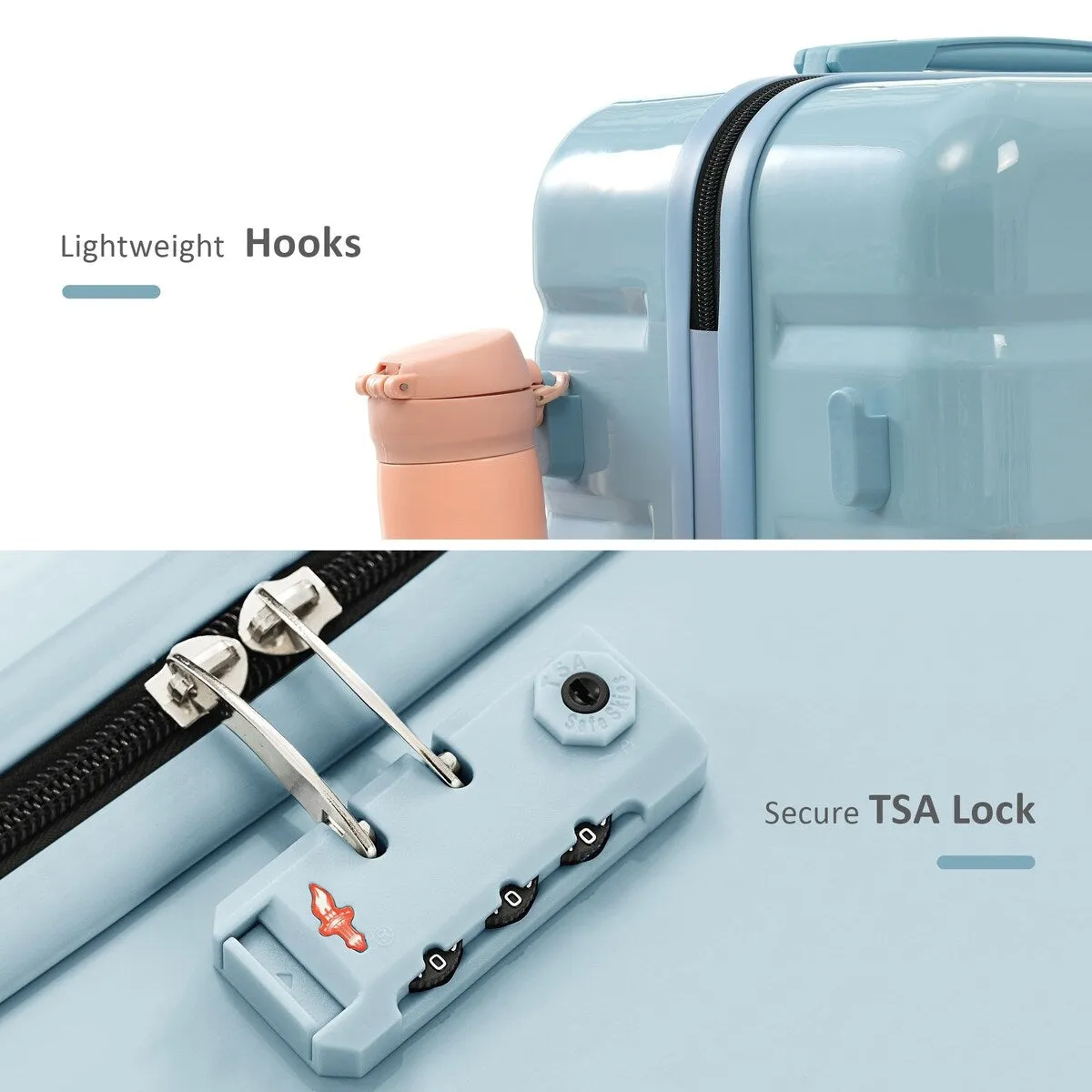 3-Piece TSA Lock Travel Luggage Set by Harper&Bright Designs