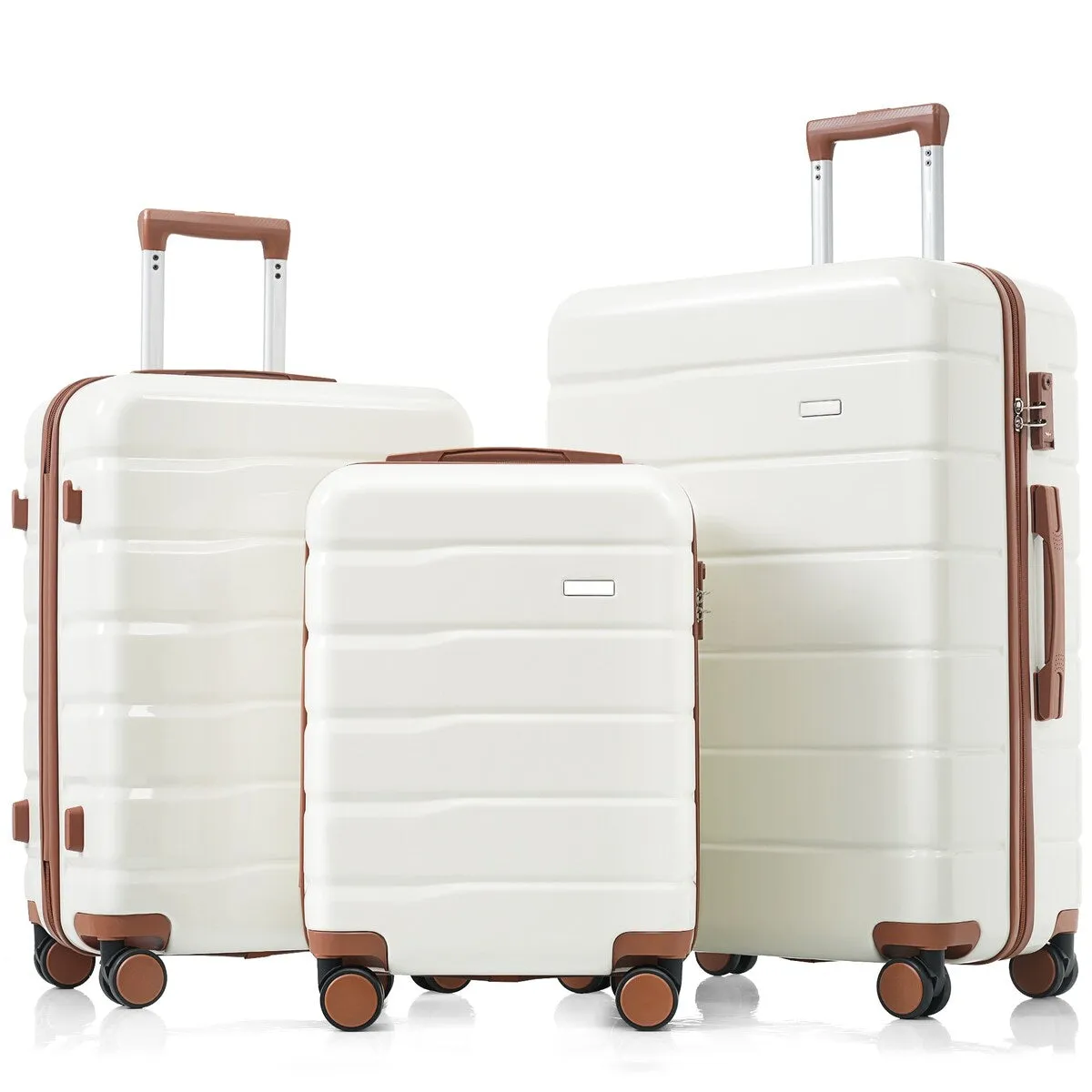 3-Piece TSA Lock Travel Luggage Set by Harper&Bright Designs