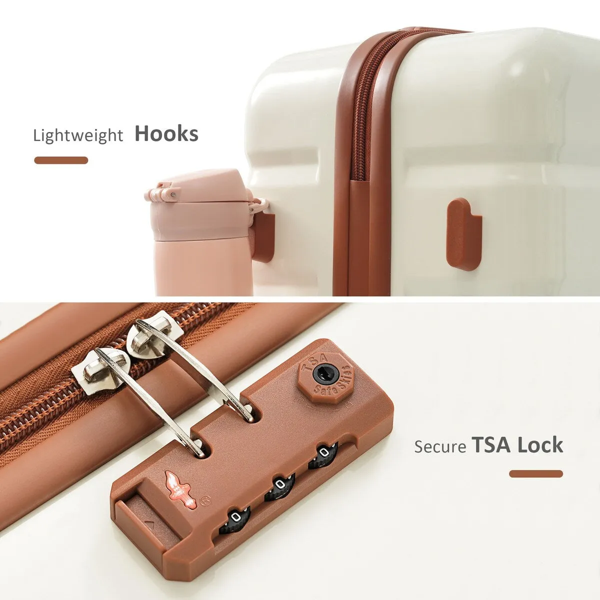 3-Piece TSA Lock Travel Luggage Set by Harper&Bright Designs
