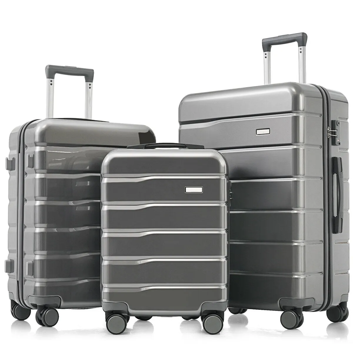 3-Piece TSA Lock Travel Luggage Set by Harper&Bright Designs