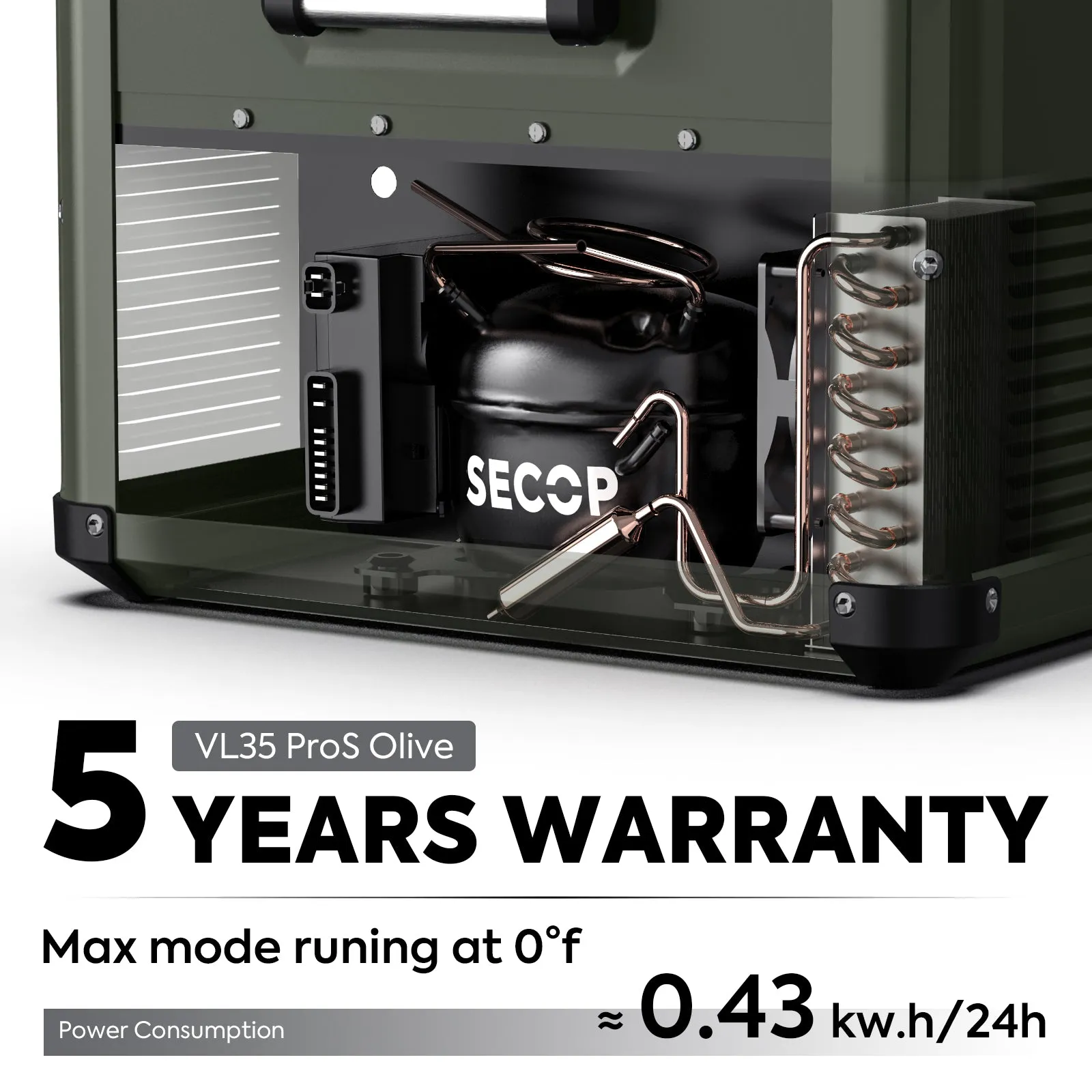 37QT VL35ProS Olive Single Zone Fridge With PB1000 Power Station | ICECO