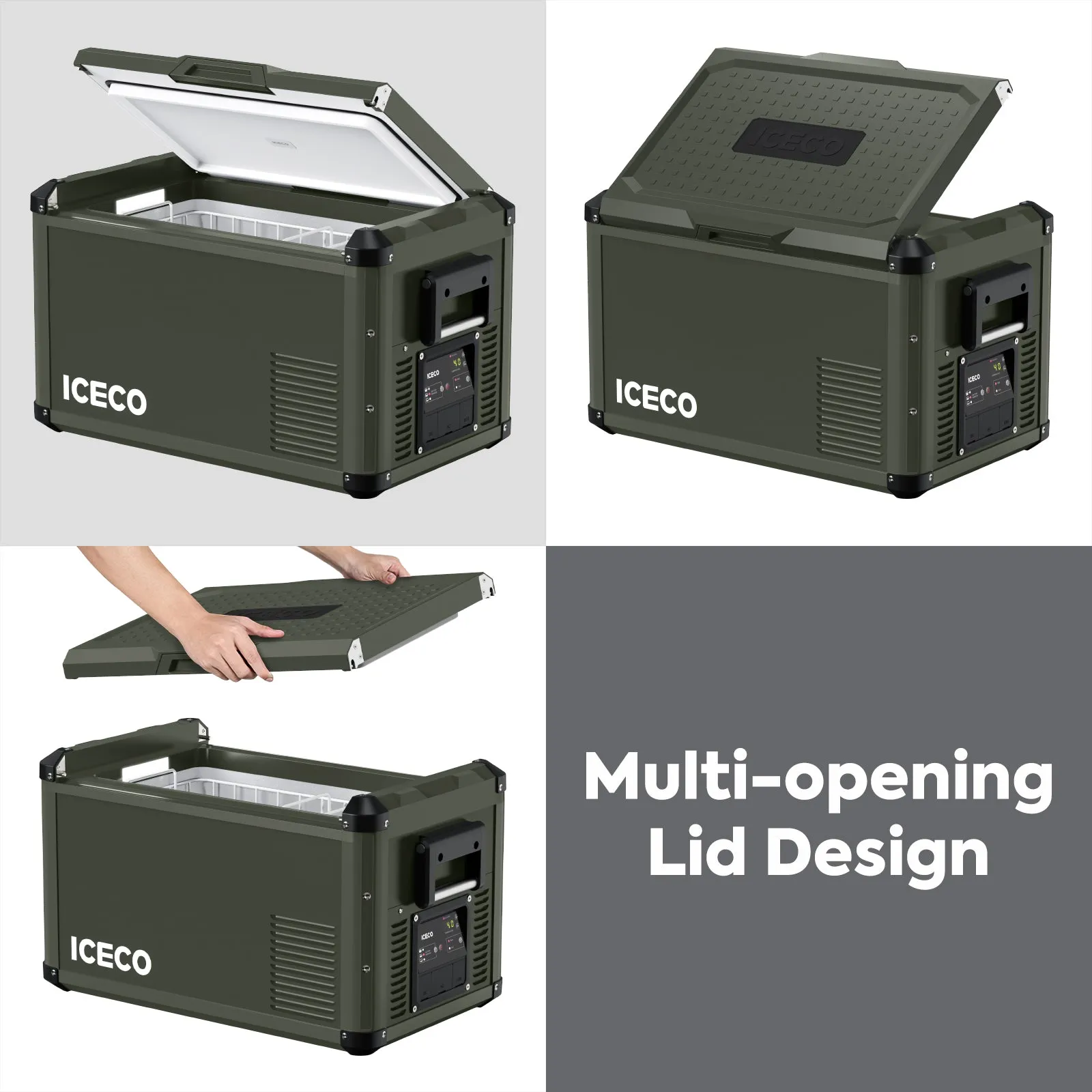37QT VL35ProS Olive Single Zone Fridge With PB1000 Power Station | ICECO